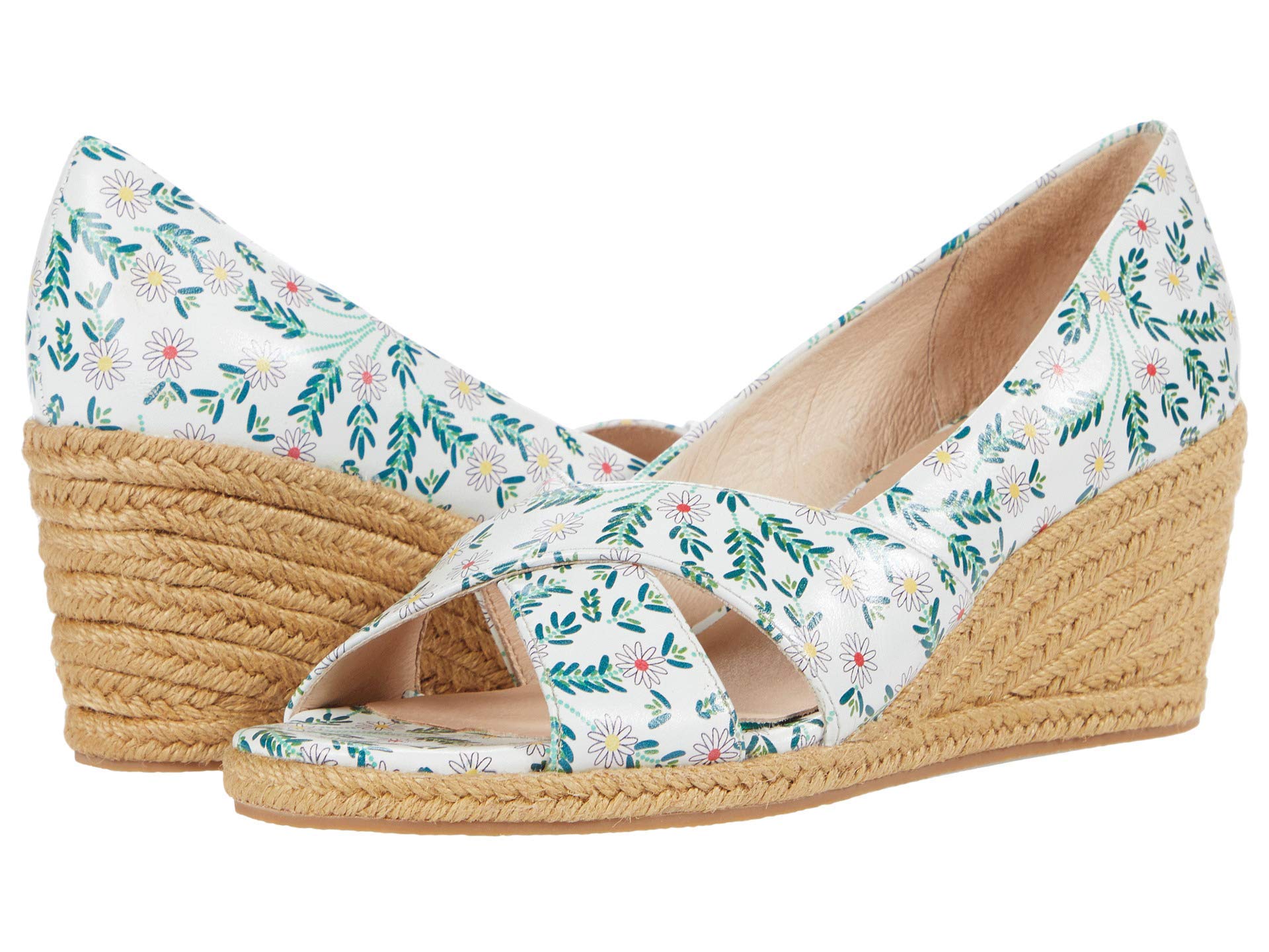 Jack Rogers Palmer Crisscross Wedge Espadrille Sandals for Women - Comfortable Summer Beach Wedges with Ankle Strap | Perfect for Vacations, Weddings & Outdoor Events