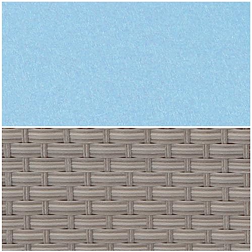 Grey Wicker&blue Cusion