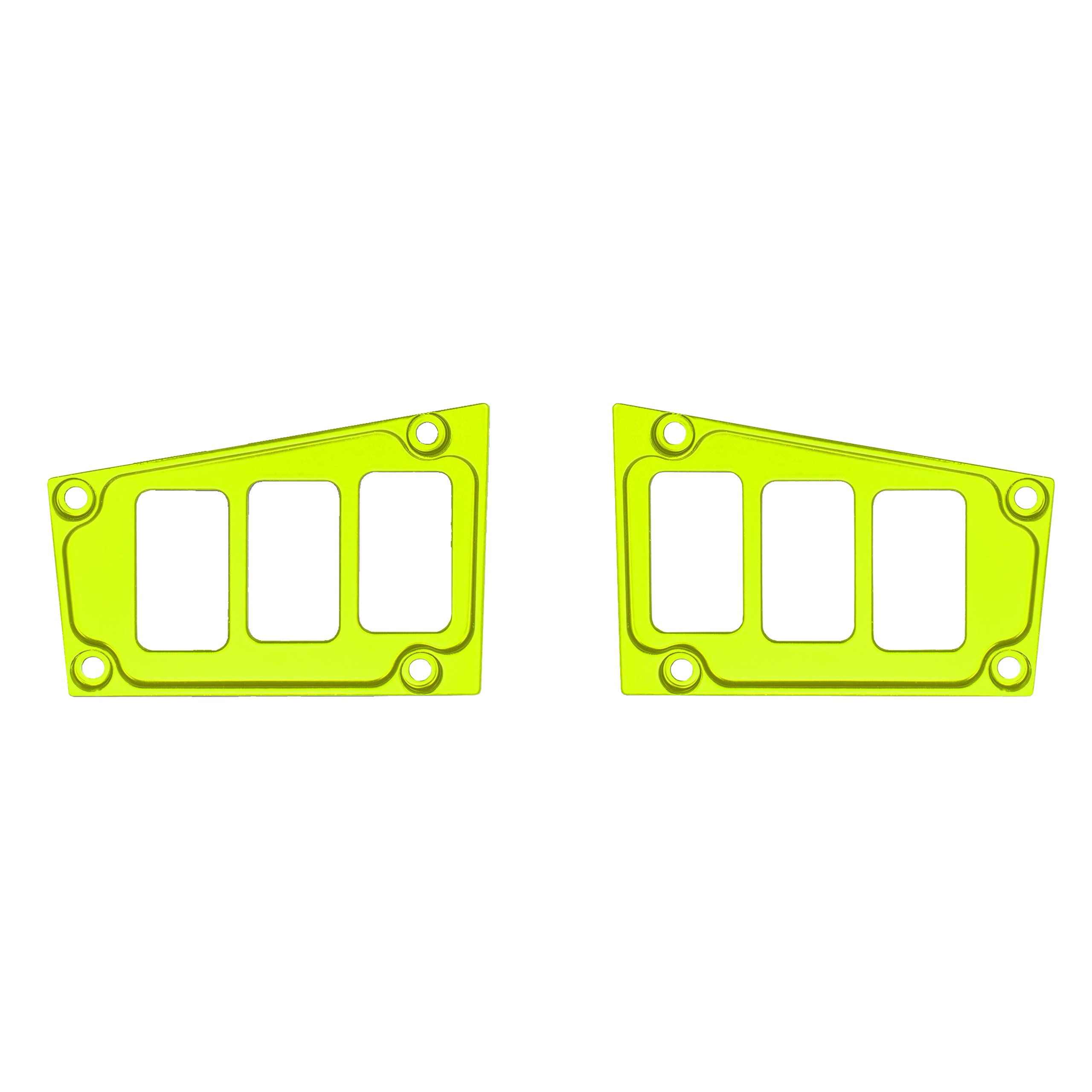 STV Motorsports Custom Switch Dash Panel Plates for 2017-2018 Polaris RZR XP 1000 RIDE COMMAND - Includes 4 Free Laser Switches - 100% Made in USA (Lime Green) - Perfect for Off-Road Adventures & UTV Customization
