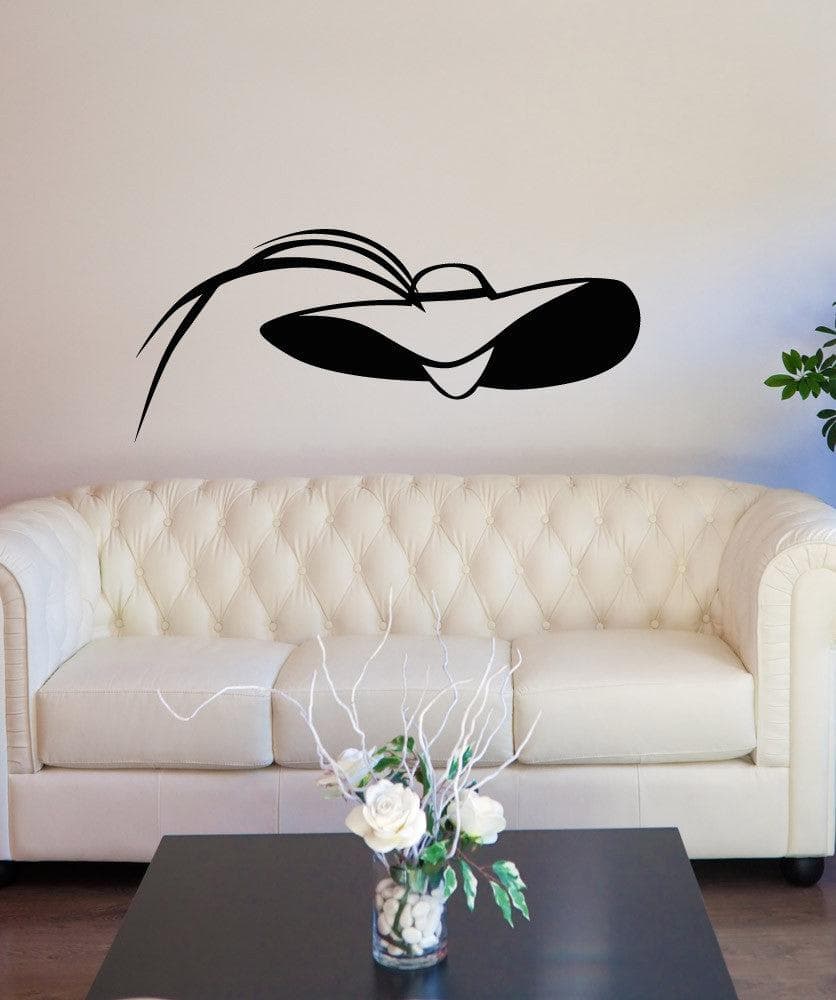 Stylish Vinyl Wall Decal Sticker - Fashionable Hat Design #OS_AA847 - Perfect for Home Decor, Kids Room & Office Wall Art