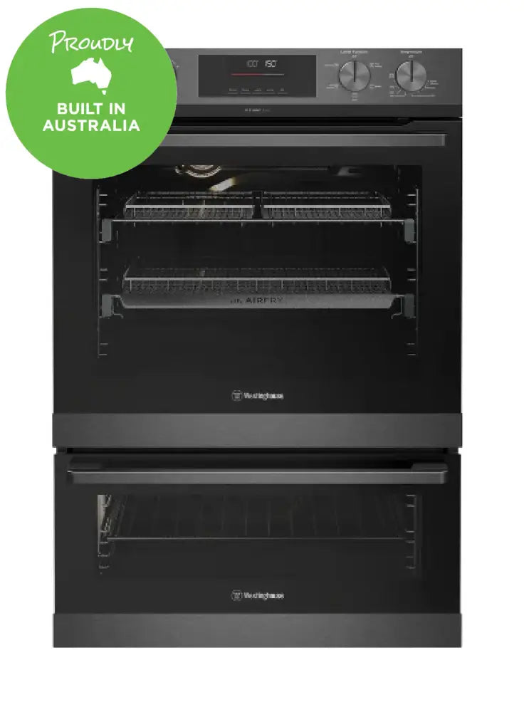 Westinghouse WVEP6727DD 60cm 10-in-1 Multi Function Pyrolytic Oven with Dual Air Fryer - Dark Stainless Steel - Perfect for Baking, Roasting & Air Frying in Modern Kitchens