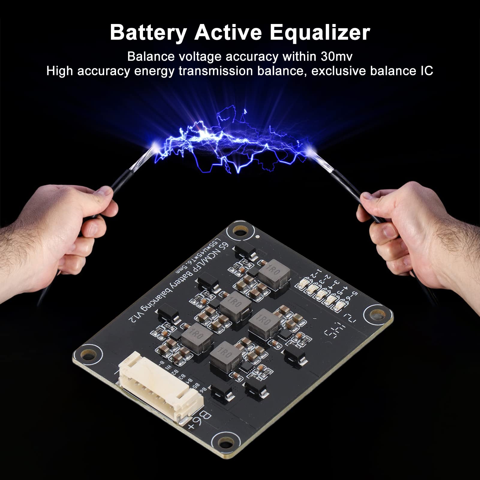 Best Smallest Current Low Internal MOS Lithium Battery Balancer Board with Cable for LFP Batteries - Ideal for DIY Power Banks, Solar Storage & Electric Vehicle Battery Maintenance