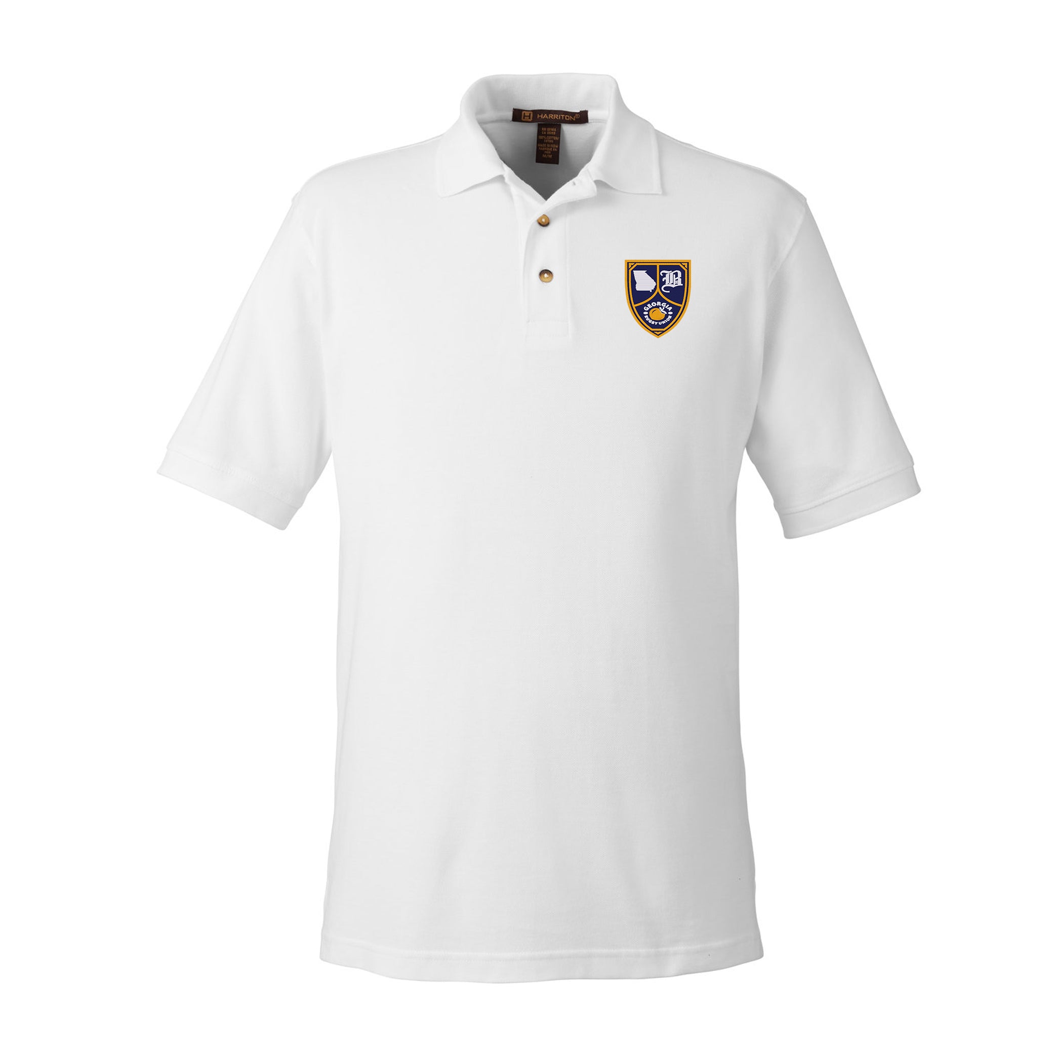 Georgia Rugby Union Cotton Polo Shirt - Breathable & Comfortable Men's Sports Polo for Rugby, Golf & Casual Wear