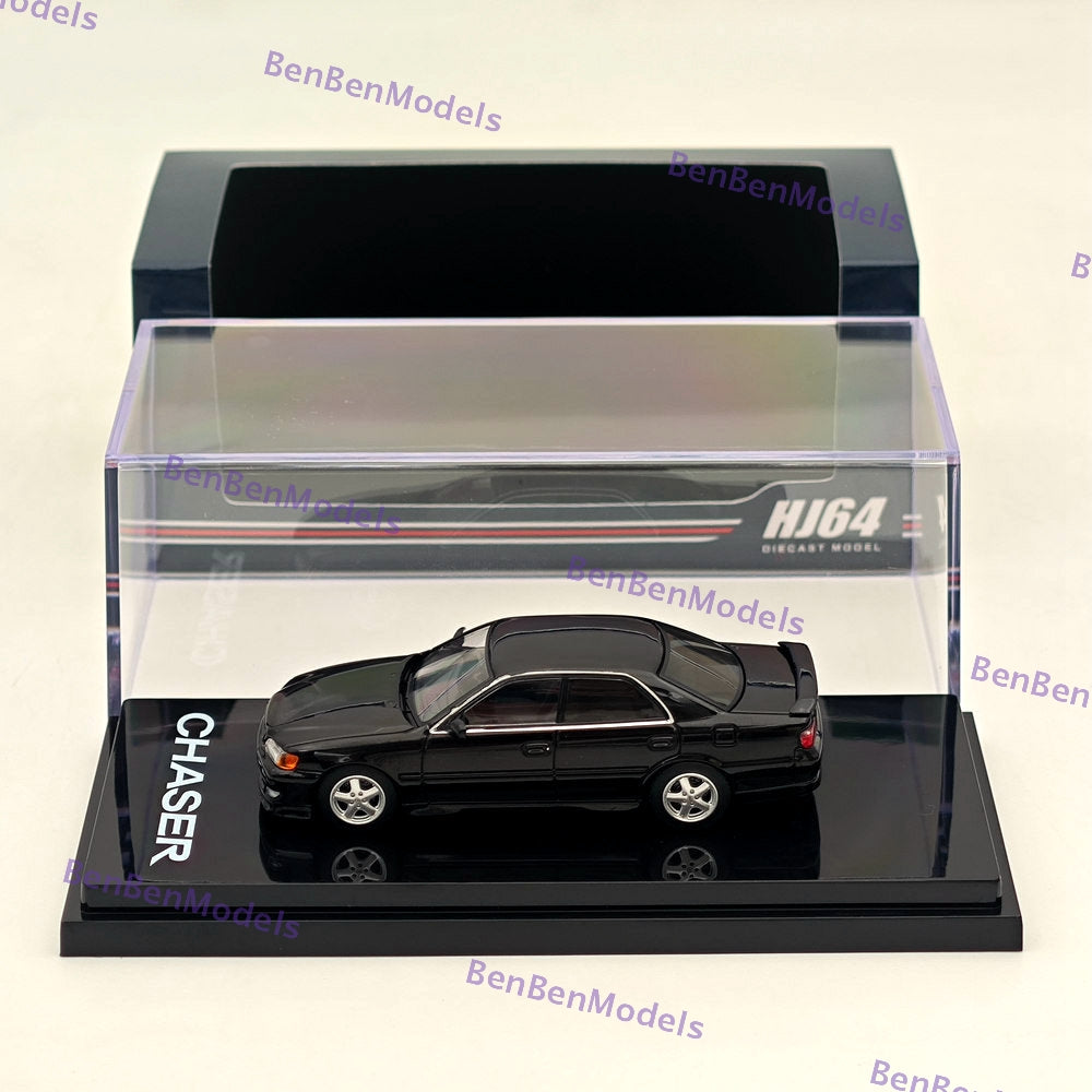 1/64 Scale Hobby Japan Toyota Chaser Tourer V (JZX100) Model Car with Mesh Front Grill - HJ643072BK 1998 Edition - Perfect for Diecast Collectors and Car Enthusiasts Display