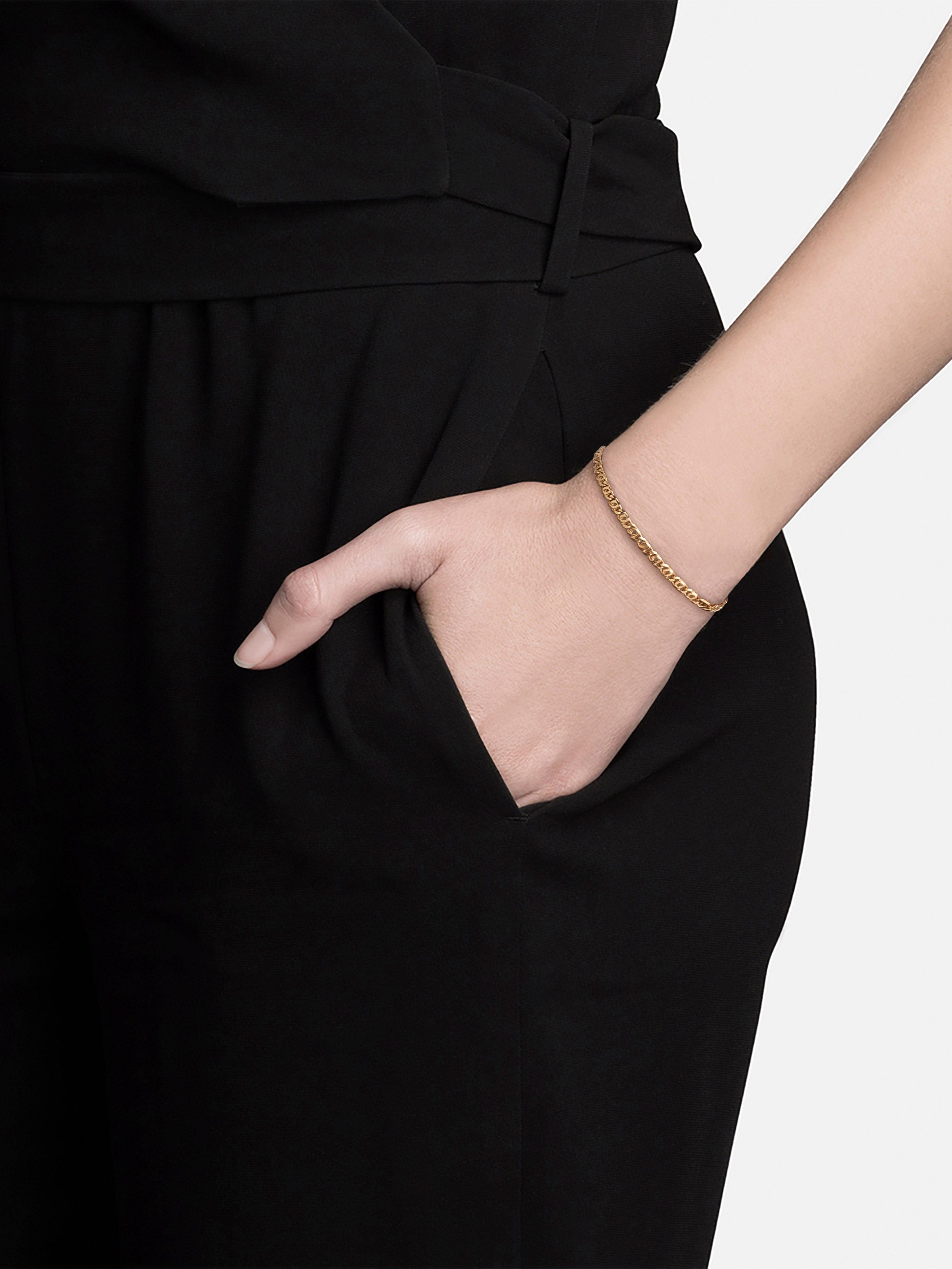Flat Paper Bracelet - 14K Gold Vermeil Minimalist Jewelry for Women - Perfect for Everyday Wear, Gifts & Special Occasions