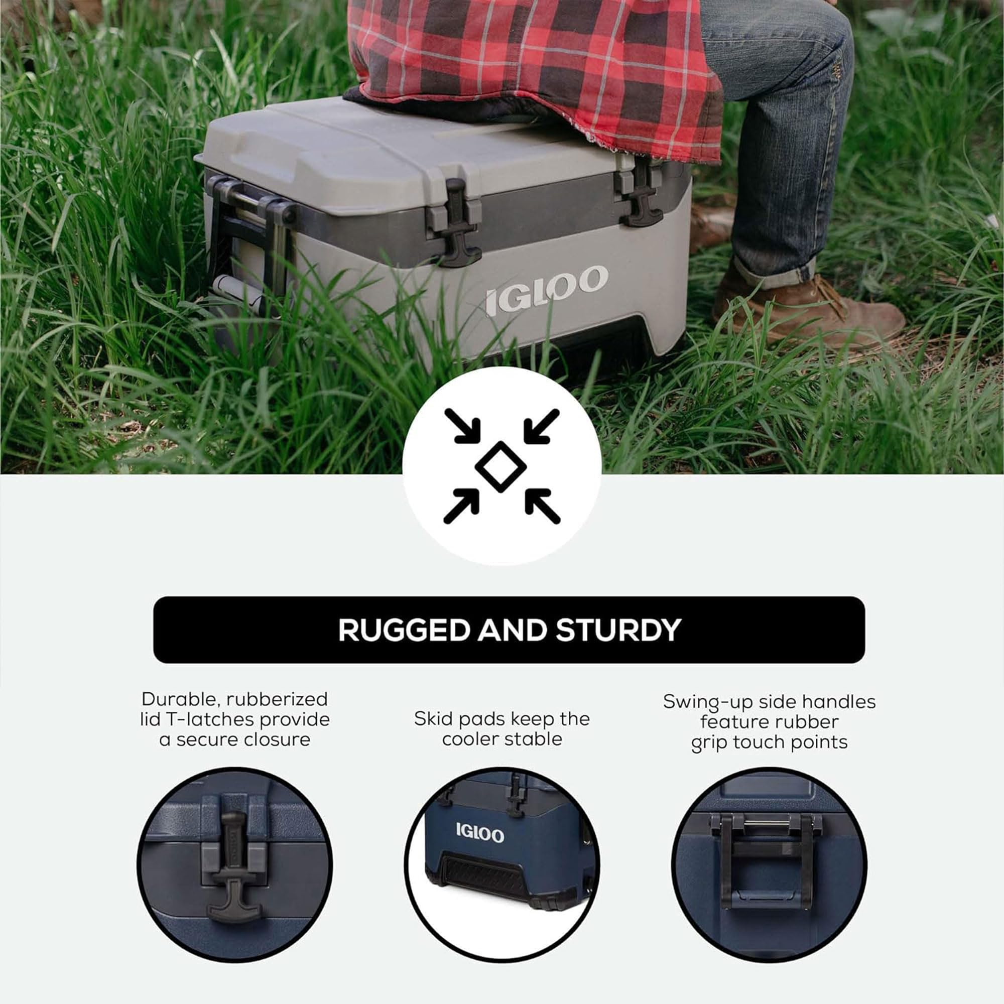 Igloo BMX Hard Coolers (25-72QT) - Premium Ice Chest for Camping, Beach, Tailgating & Outdoor Adventures - Heavy Duty Cooler Box for Fishing, Hunting & Picnics