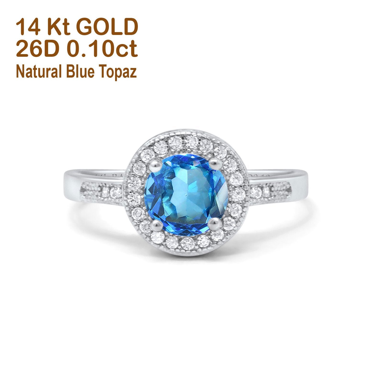 14K Gold 0.94ct Round Art Deco 6mm G SI Diamond Engagement Ring for Women - Perfect for Wedding, Proposal, Anniversary & Special Occasions