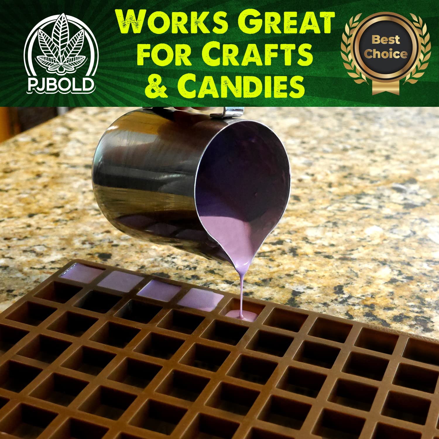 Premium Square Silicone Candy Mold - 266 Cavity 2mL for Chocolate, Gummy, Jelly & Soap Making - Perfect for DIY Crafts, Baking, Party Favors & Small Business Production
