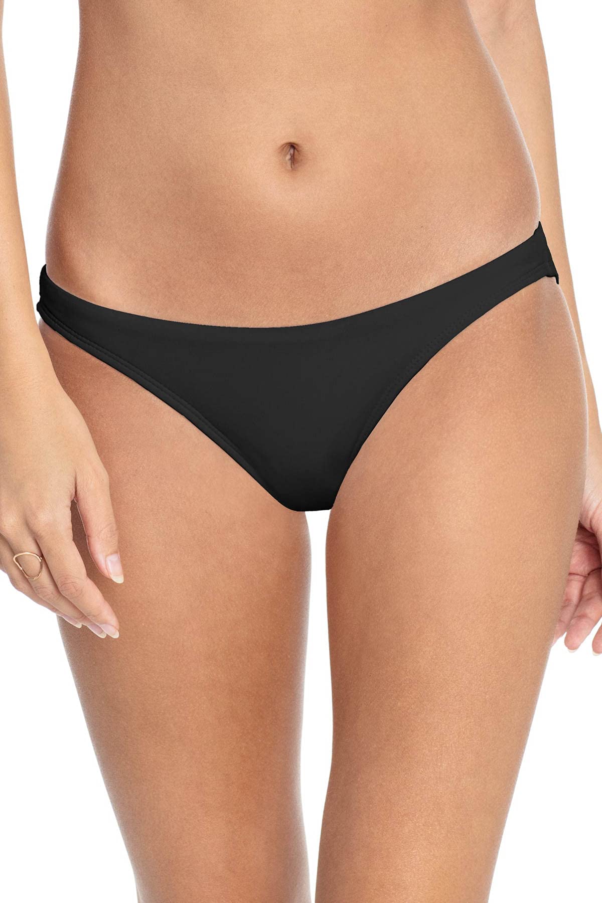 Robin Piccone Women's Ava Clean Finish Bikini Bottom - High Waisted Swimwear for Women, Comfortable & Stylish Beach Bikini - Perfect for Pool, Vacation & Summer Activities