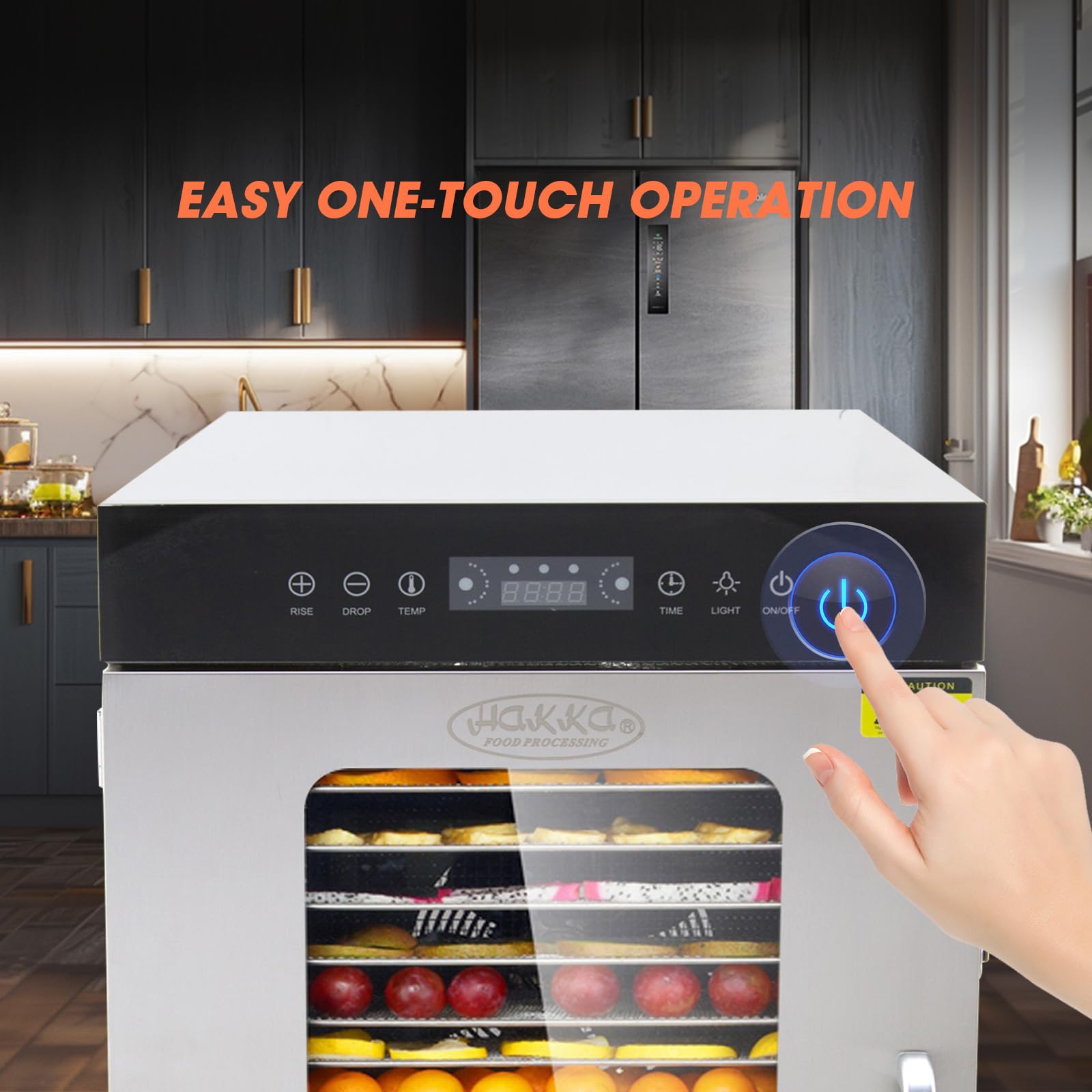 Premium 1350W Stainless Steel Food Dehydrator with 16 Trays - Digital Temperature Control & 24H Timer for Jerky, Meat, Fruit, Herbs, Mushrooms, Vegetables - Perfect for Home Drying, Healthy Snacks, and DIY Pet Treats - Commercial-Grade Food Dryer for Kitchen, Camping, and Food Preservation