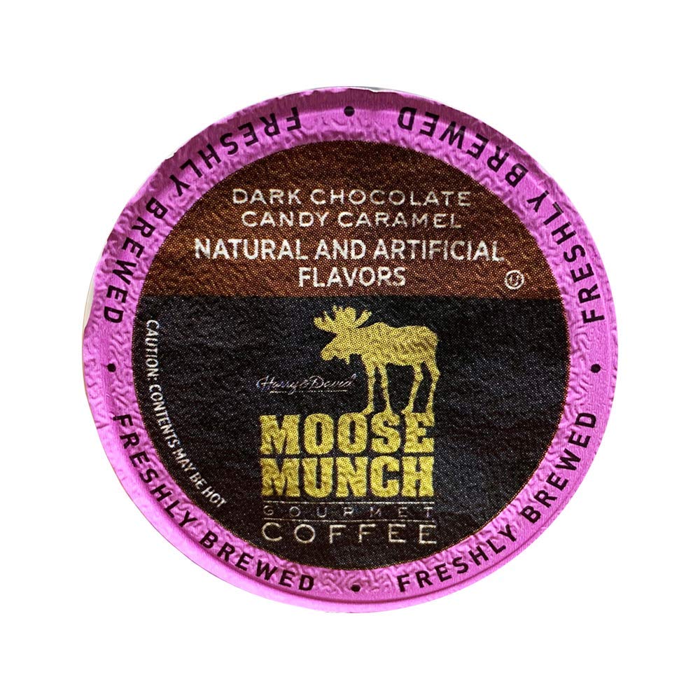 Harry & David Moose Munch Coffee - Dark Chocolate Caramel Candy (100 Single Serve Cups) - Perfect for Office Snacks, Gift Baskets & Holiday Treats