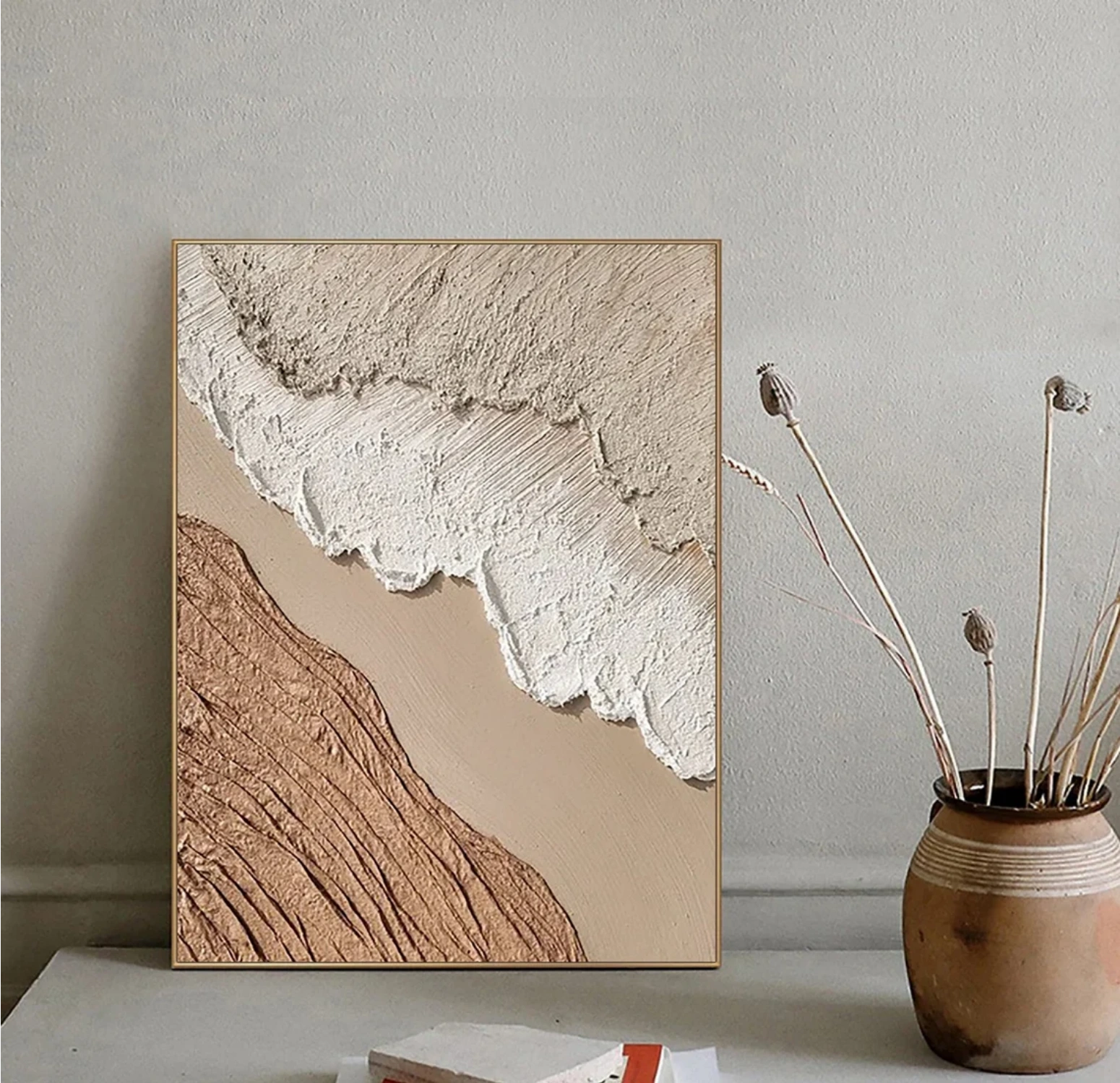 Beige & Brown Abstract Wall Art Print #BB141 - Modern Home Decor for Living Room, Bedroom & Office