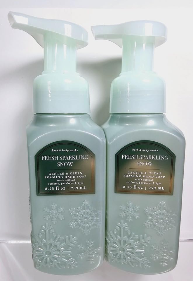Fresh Sparkling Snow Gentle & Clean Foaming Hand Soap - 8.75 fl oz (259 mL) Each, Full Size, Pack of 2 - Refreshing Scent for Bathroom, Kitchen & Office Use