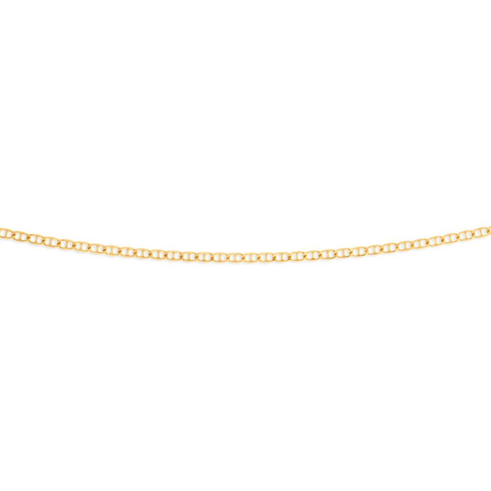 9ct Elegant Yellow Gold Silver Filled Anchor Chain Necklace for Women - Perfect for Layering, Everyday Wear & Gift Giving