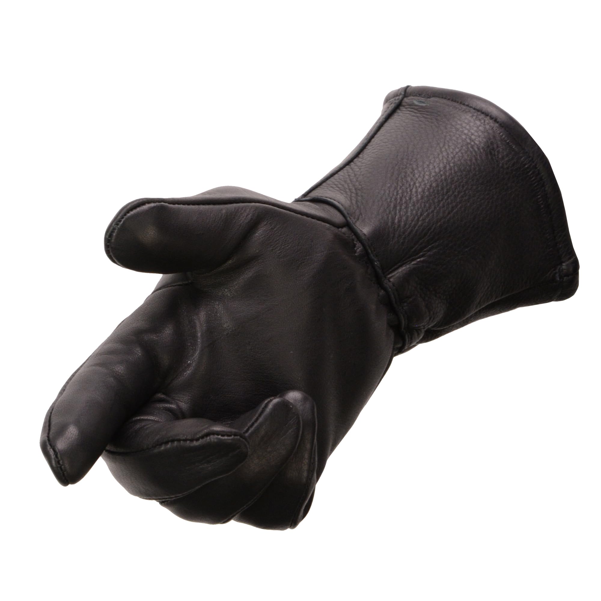 Milwaukee Leather Men's USA Northern Deerskin Leather Thermal Gauntlet Gloves - Winter Motorcycle Riding, Snowmobiling & Outdoor Work Gloves