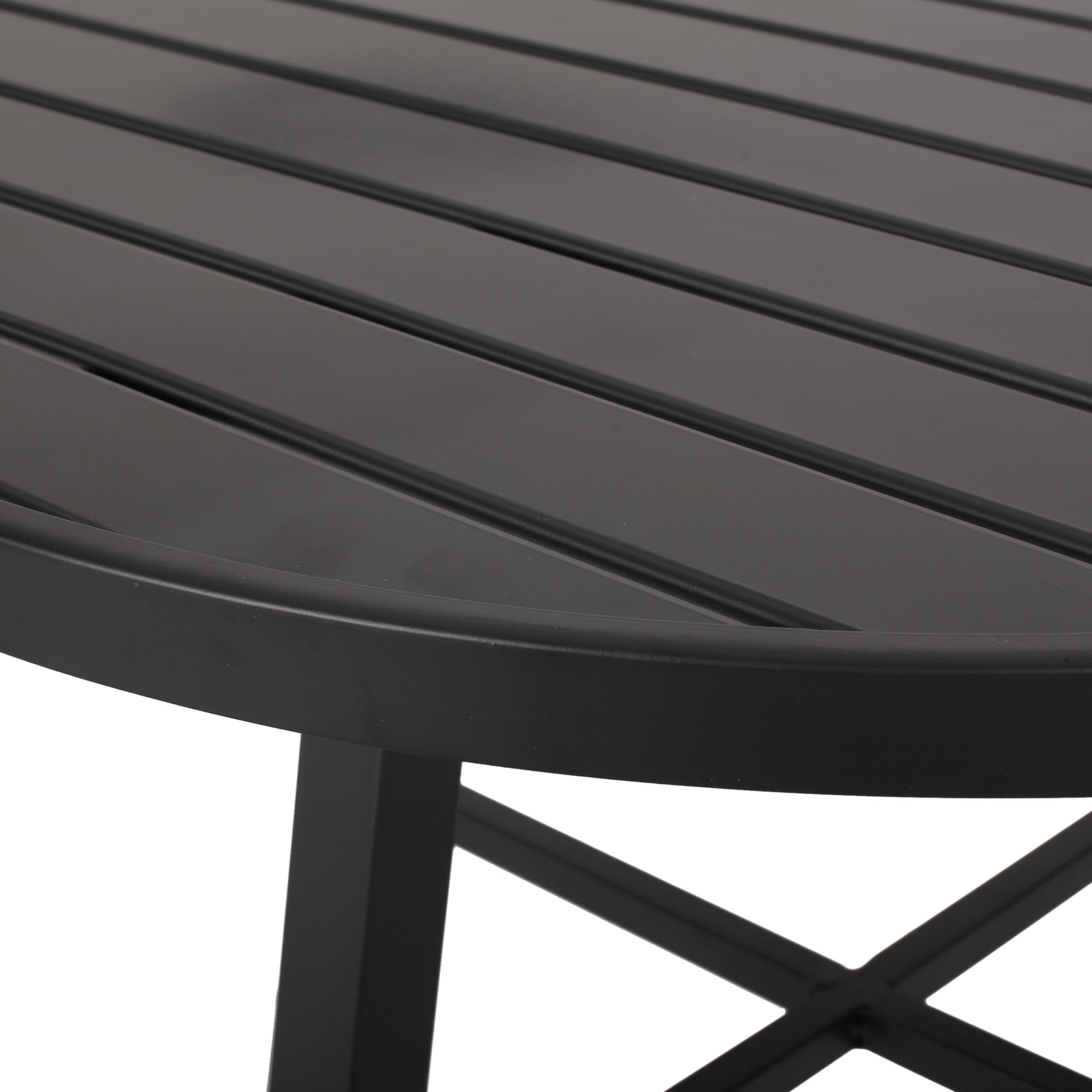 DELMAR 3-Piece Outdoor Metal Bistro Set - Patio Dining Table and Chairs for Garden, Balcony & Backyard - Rust-Resistant Steel Cafe Set for Coffee, Tea & Relaxing Outdoors