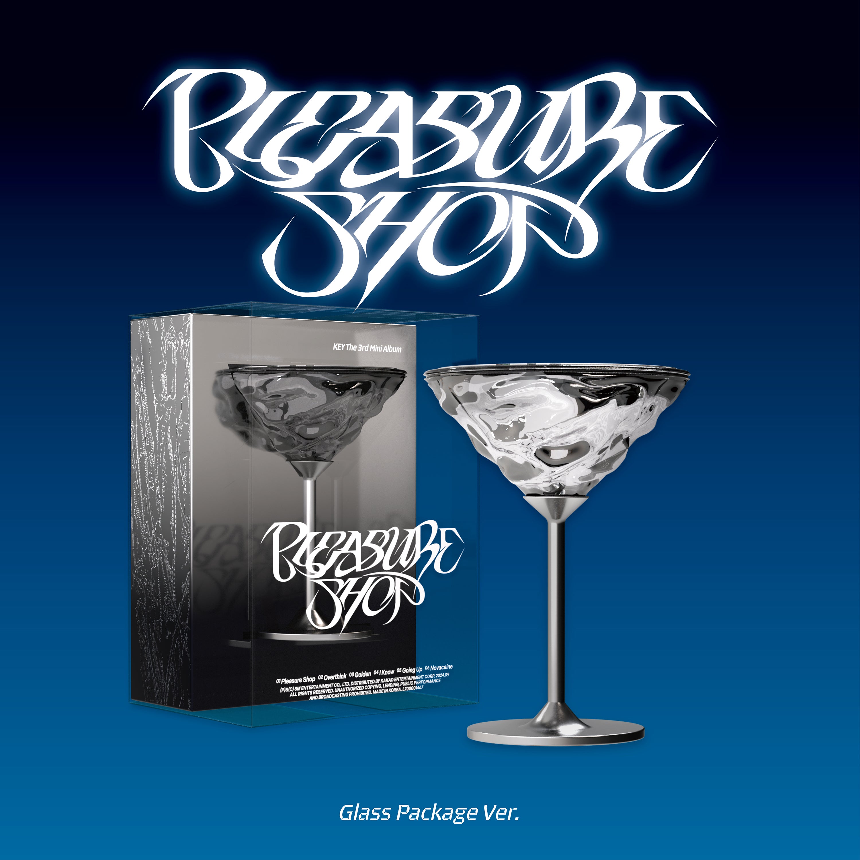 KEY 3RD MINI ALBUM 'PLEASURE SHOP' (GLASS PACKAGE) - K-Pop Collectible Album for Fans, Perfect for Display & Music Enjoyment