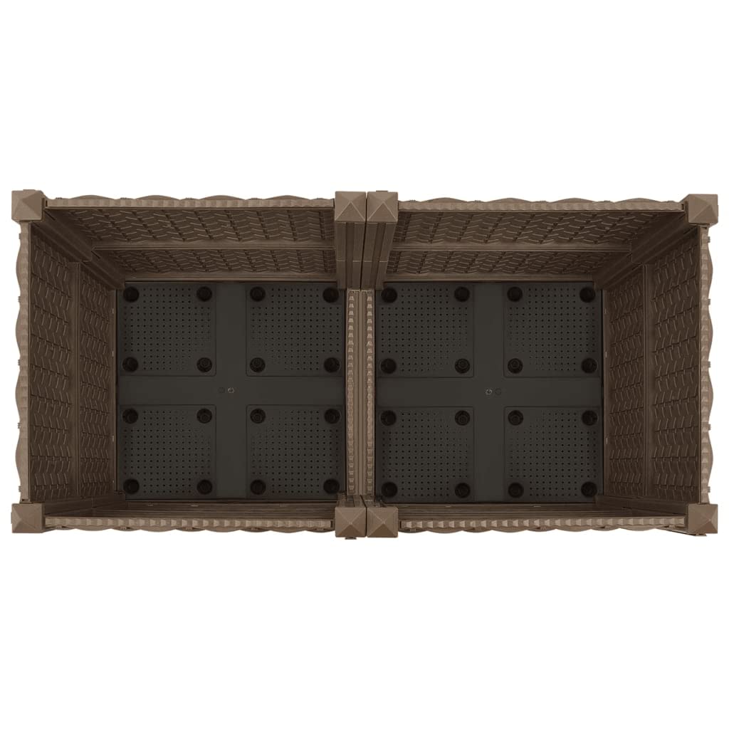 31.5x15.7x15 Inch Raised Garden Bed for Vegetables, Flowers & Herbs - Durable Polypropylene Outdoor Planter Box - Perfect for Backyard, Patio, Deck & Lawn Gardening