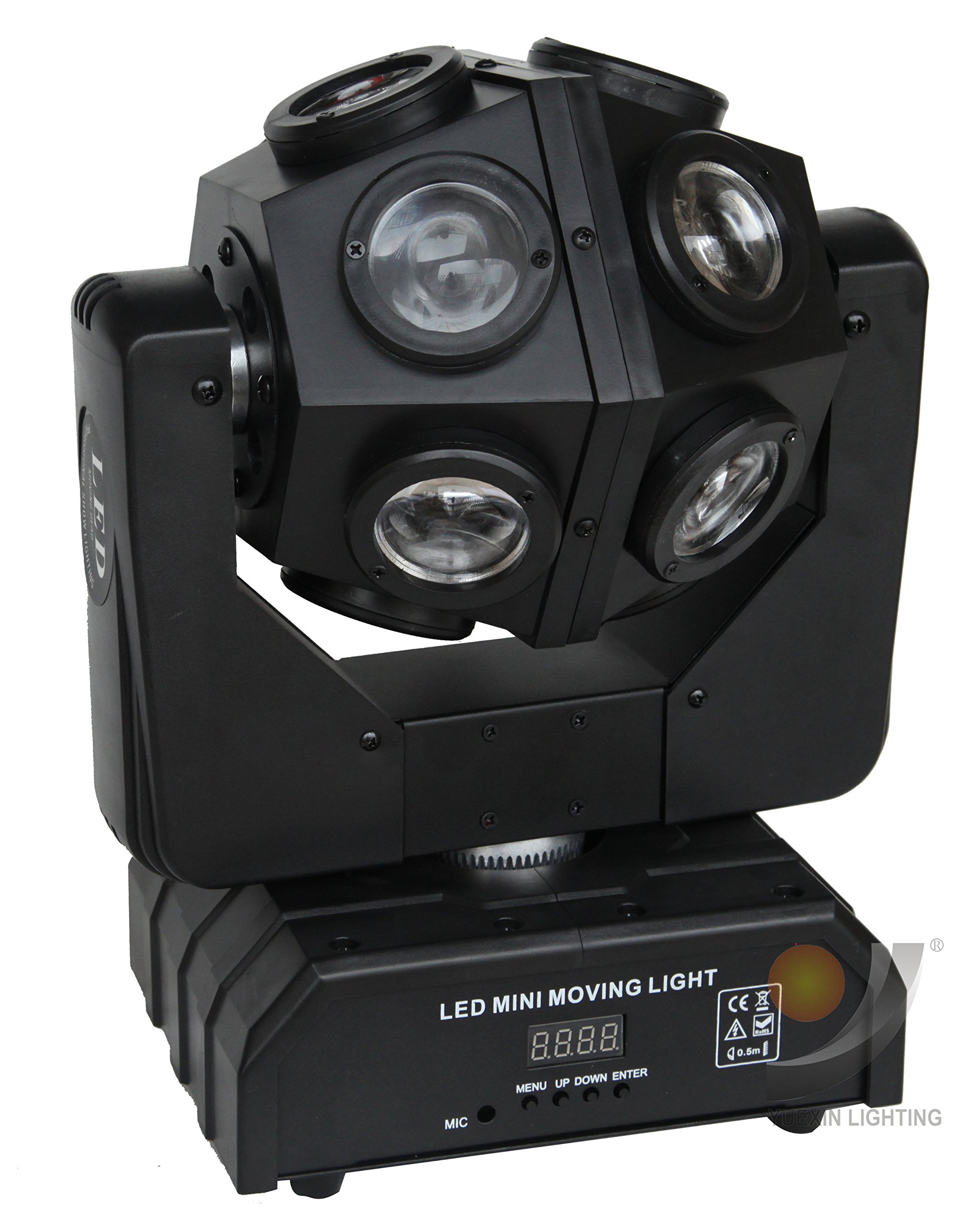 12X10W RGBW 4-in-1 LED Moving Head Light with Endless Rotation - Professional Stage Lighting for KTV, Disco, DJ, Wedding & Party Events (1PC) - Perfect for Nightclubs, Concerts, and Stage Performances
