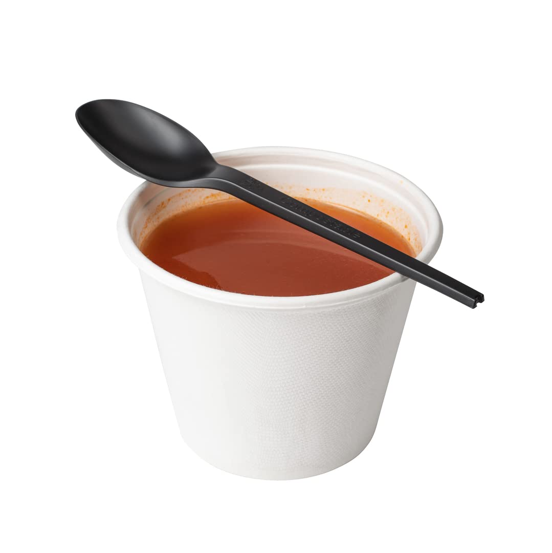 Eco-Friendly 6.5 Inch Compostable Spoons - 250 Individually Wrapped Plant-Based Cutlery Set | BPI-Certified CPLA Disposable Utensils for Hot & Cold Foods | Perfect for Restaurants, Catering, Picnics & Outdoor Events