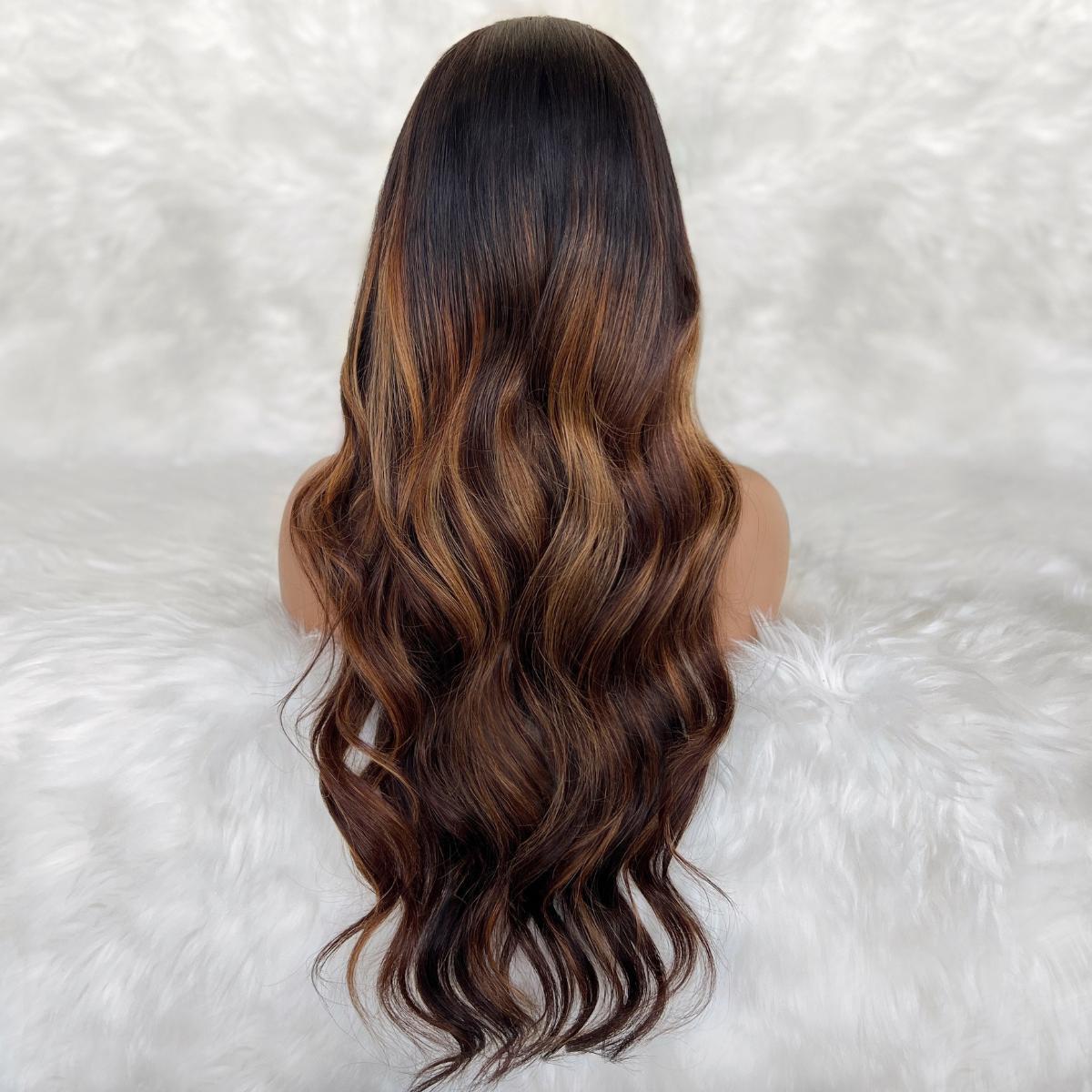 Ava Glueless 5x5 HD Lace Professional Colored 100% Human Hair Closure Wig - Natural Look for Daily Wear & Special Occasions