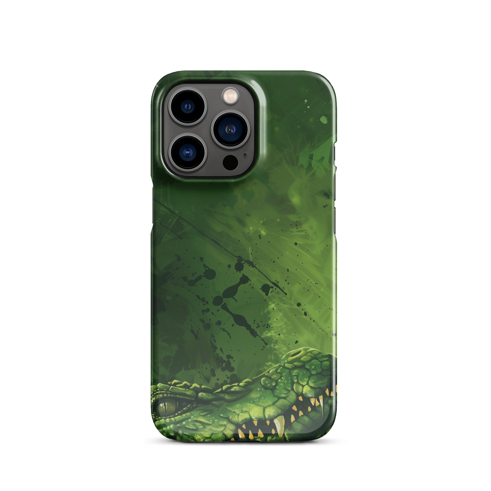 Premium Crocodile Art Snap Case for iPhone - Durable Protective Cover with Stylish Design - Perfect for Everyday Use, Travel & Outdoor Adventures