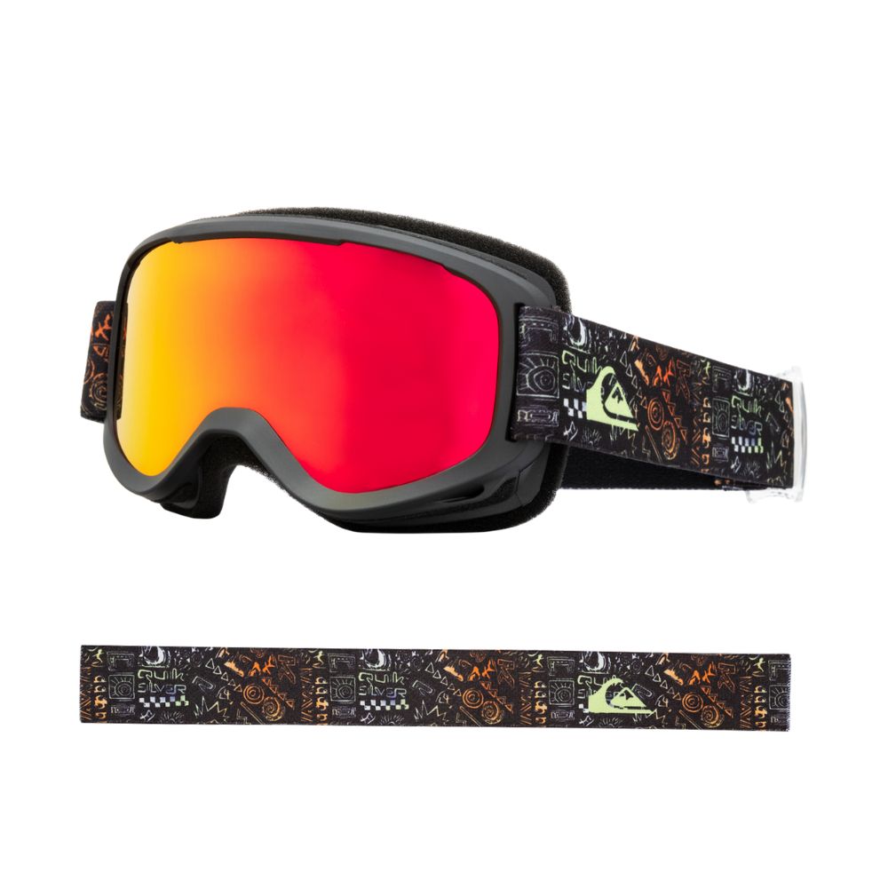 Quiksilver Little Grom Boys Ski Goggles - Chatter Red OS - Kids Snowboard & Skiing Protective Eyewear for Winter Sports & Outdoor Adventures