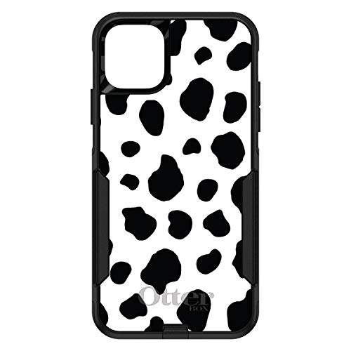 Black White Cow Dalmatian Spots On Black Case