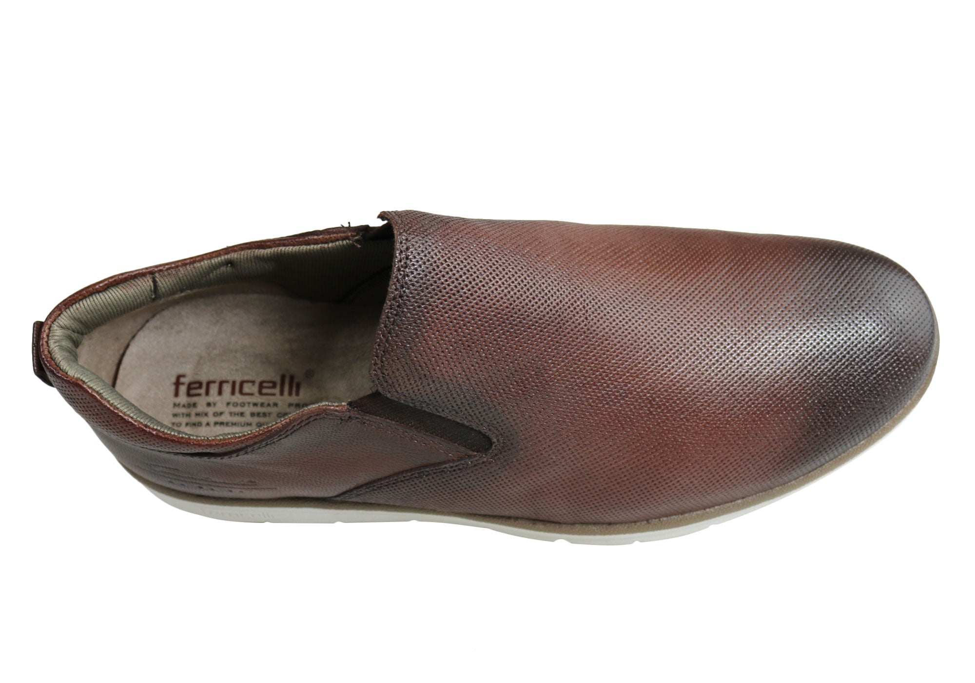Premium Men's Leather Dress Casual Shoes by Ferricelli Pauly - Handcrafted in Brazil - Perfect for Business, Office & Formal Events