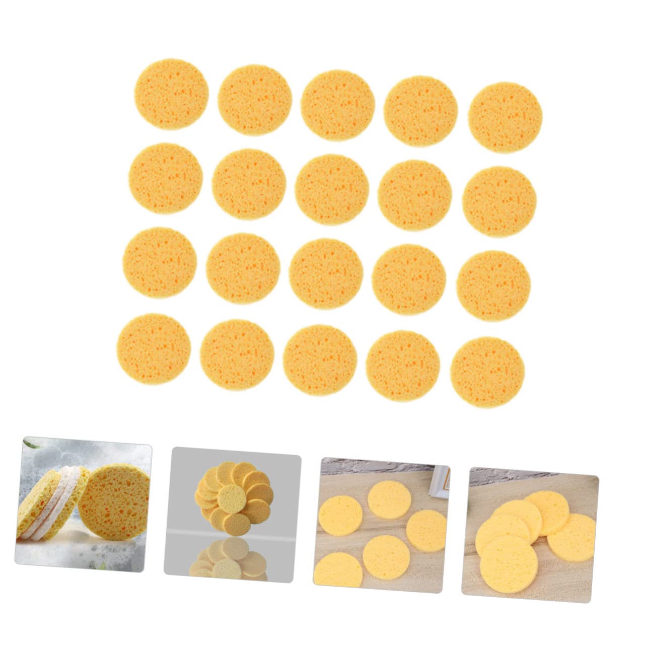 FOMIYES 100pcs Makeup Puff - Soft Face Cleaning Pads for Salon & Home Use