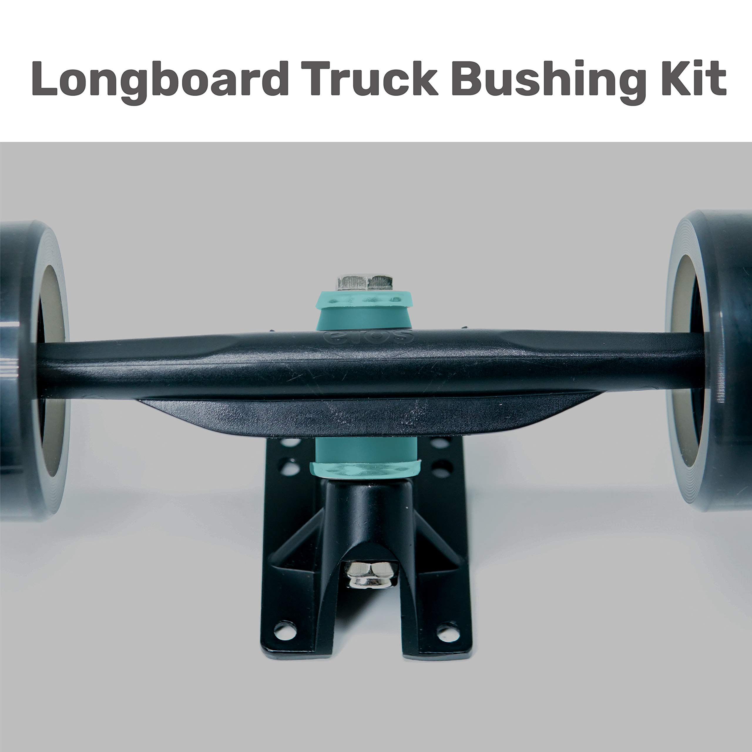 ELOS Skateboard Hardware Kit - Complete Skateboard Truck Mounting Set with Bearings, Bushings, Kingpin, Pivot Cups, Nuts & Bolts | Durable Skateboard Accessories & Replacement Parts for Smooth Riding & Tricks