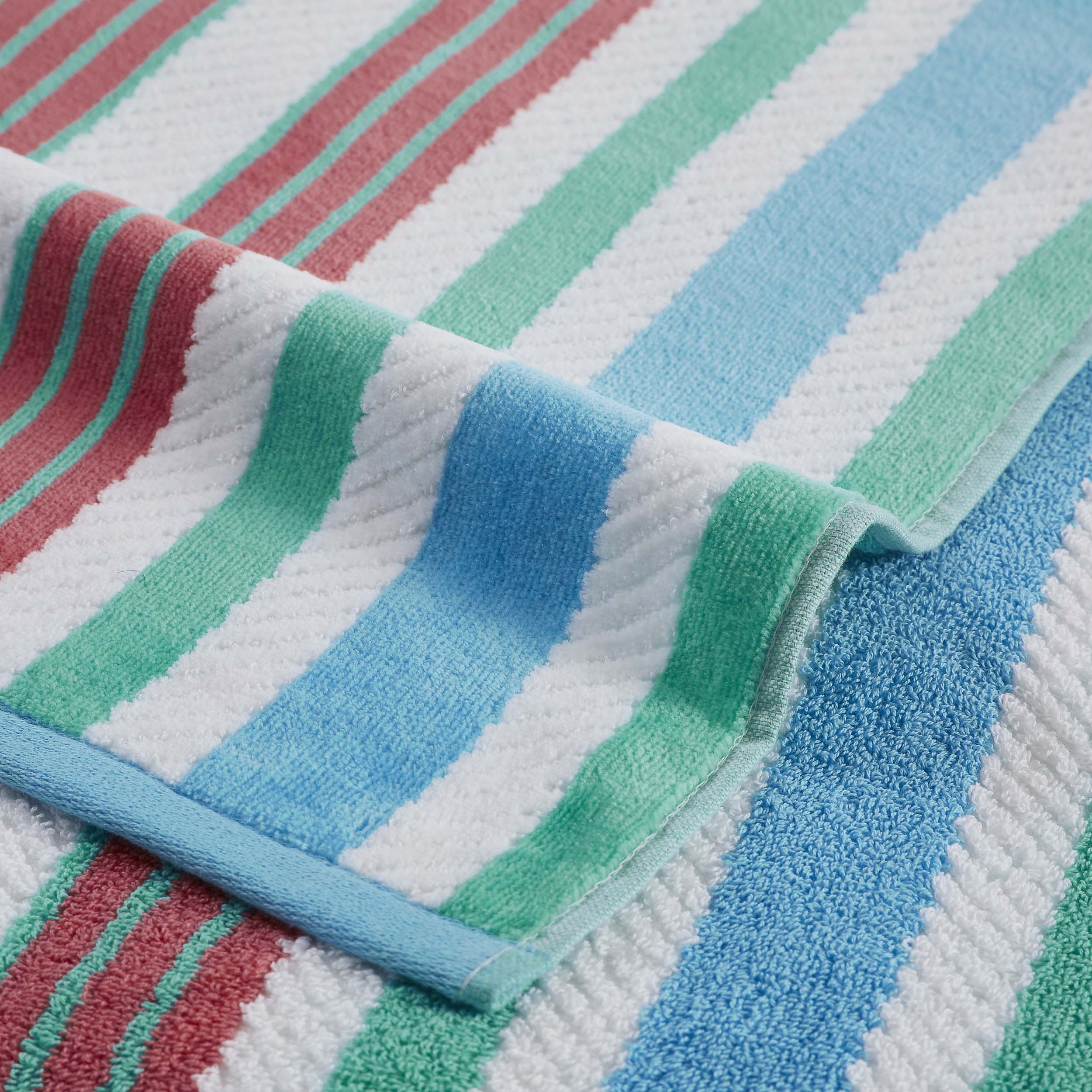 Premium Rope Textured Striped Oversized 2-Piece Beach Towel Set - Soft Quick-Dry Bath Towels for Pool, Beach, Yoga & Gym - Perfect Summer Accessories