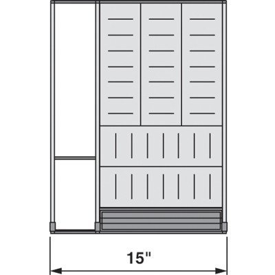 Blum Bzhi.533Ki4A 15 Inch Stainless Steel Drawer Organizer for Wooden Cabinets - Kitchen, Bathroom & Office Storage Solution