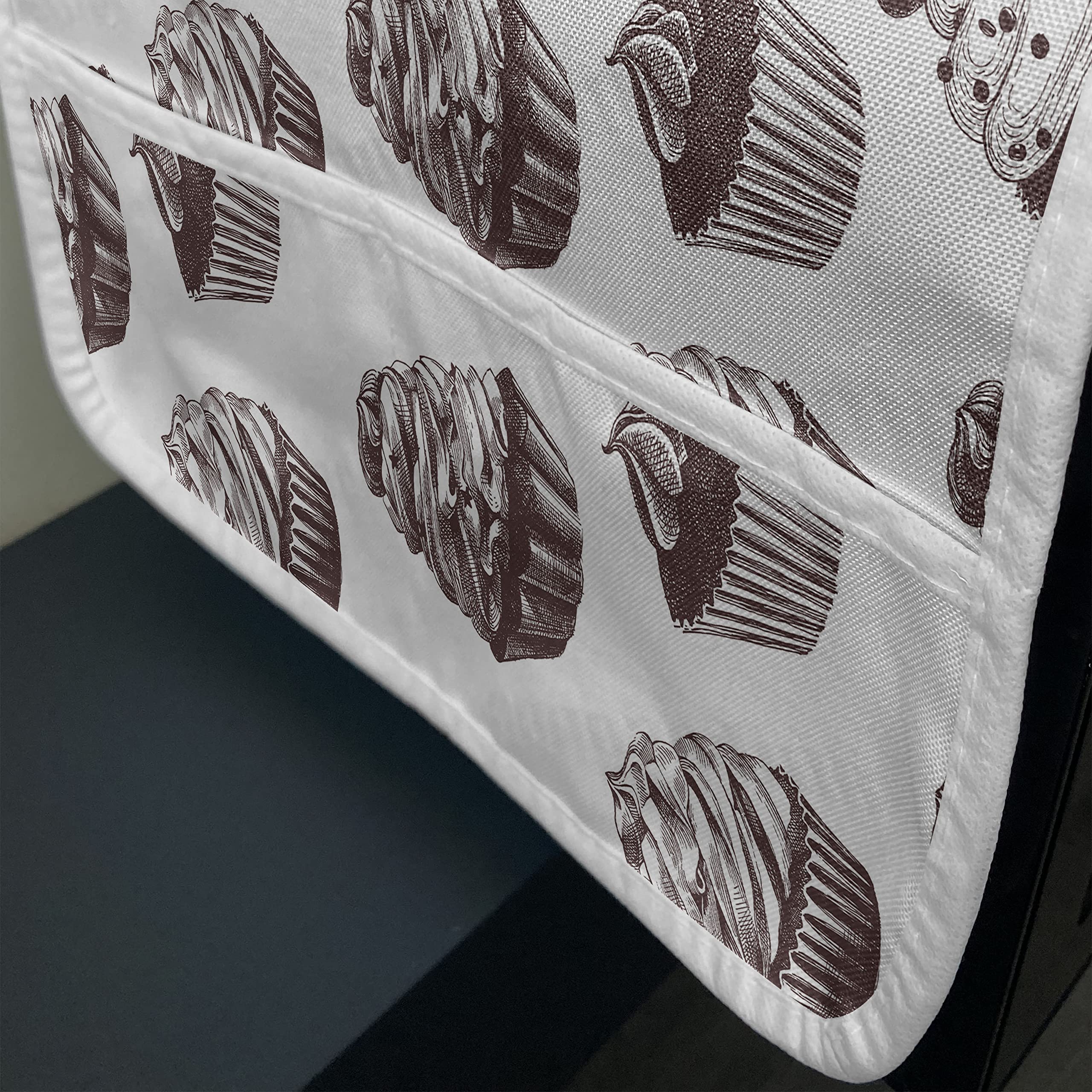 Ambesonne Microwave Oven Cover for Cupcakes - Waterproof Kitchen Organizer with Pockets, 36
