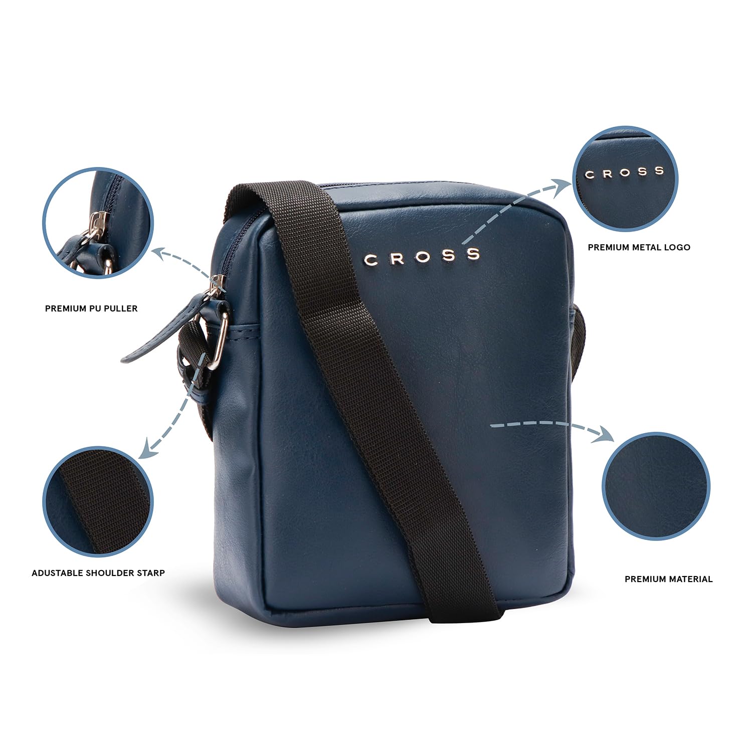 Gotham Small Crossbody Bag for Men - Stylish & Durable Leather Shoulder Bag - Perfect for Travel, Work & Everyday Use