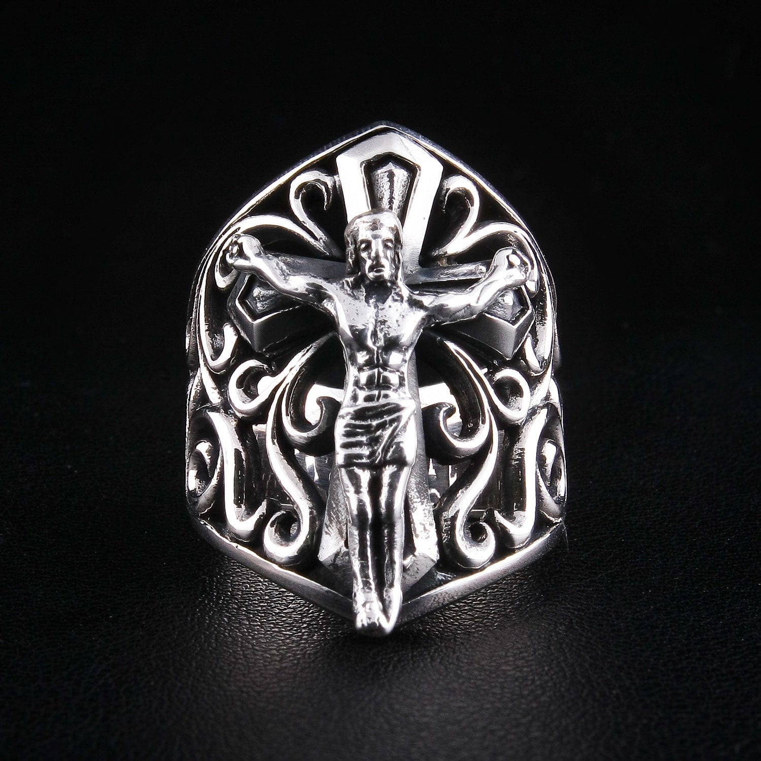 Big Sterling Silver Cross Ring for Men & Women - Religious Jewelry for Everyday Wear, Gifts & Special Occasions