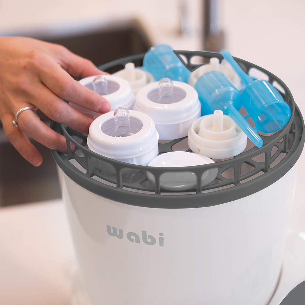 Wabi Baby Electric Steam Sterilizer and Dryer - Fast Sanitizing for Bottles, Pacifiers & Breast Pump Parts - Perfect for Nursery, Daycare & Travel Use