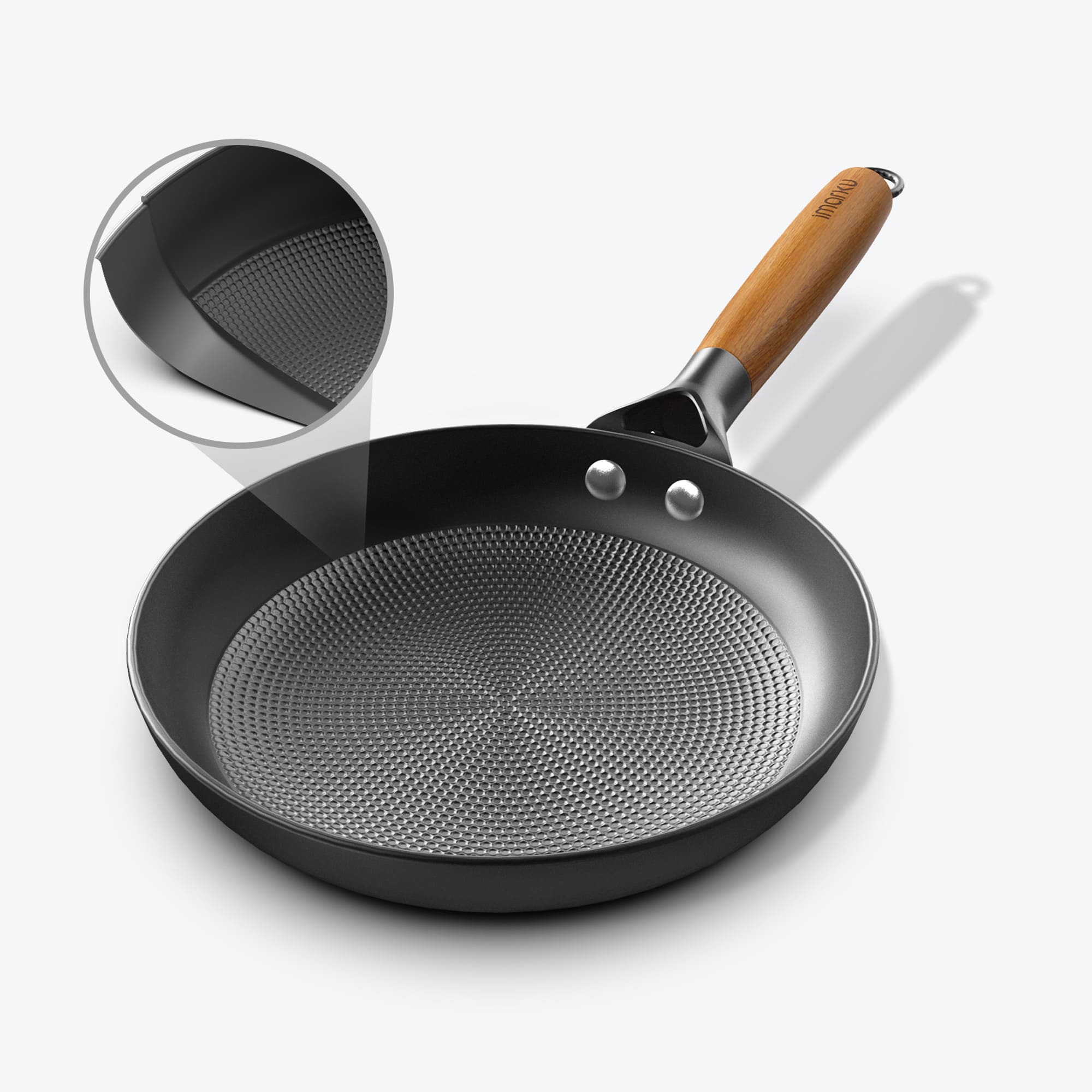 Premium Cast Iron Non-Stick Skillet Set & Dishwasher Safe Knife Bundle - Perfect for Home Cooking, Grilling, and Professional Kitchens