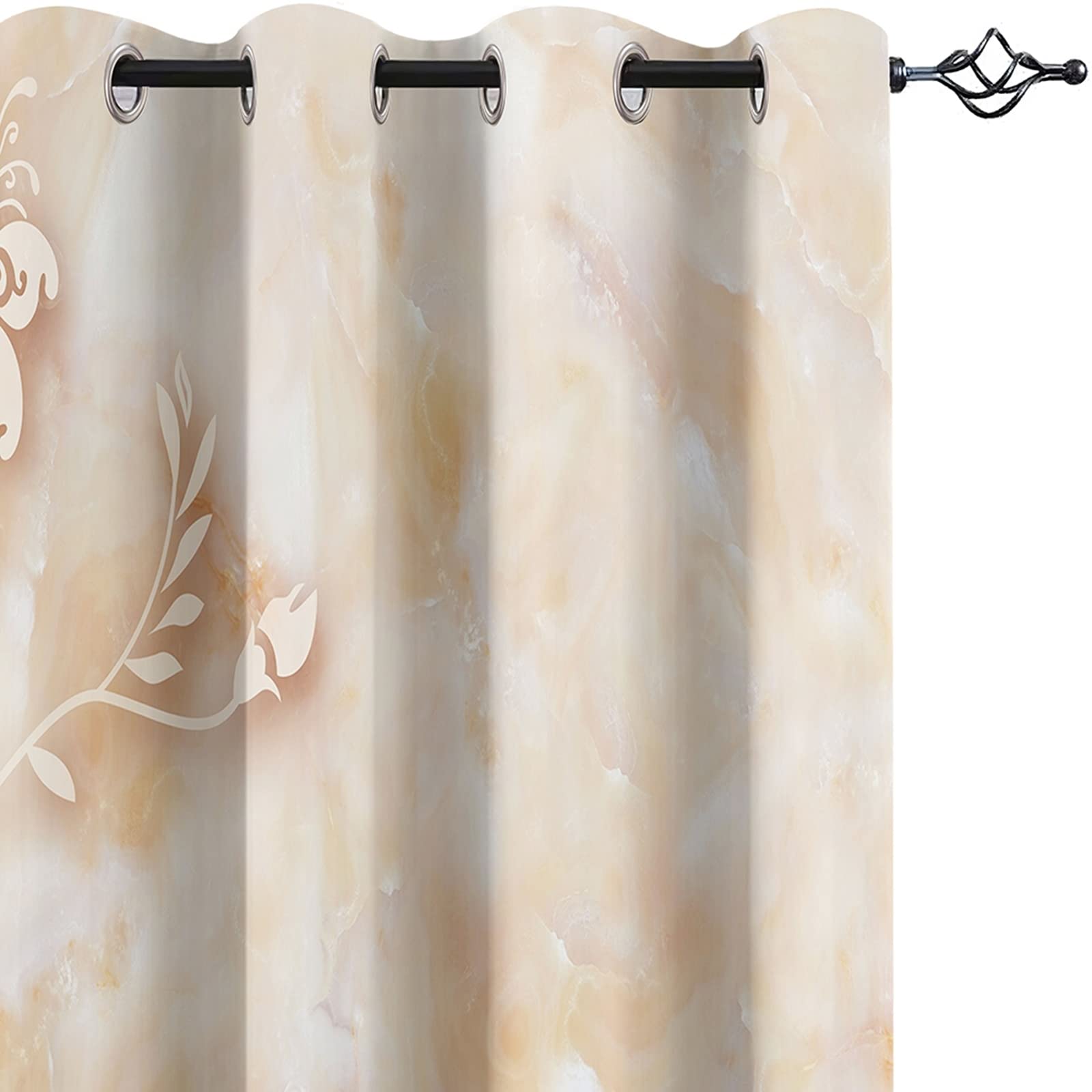 Orange Blackout Patio Door Curtains for Sliding Doors - 108