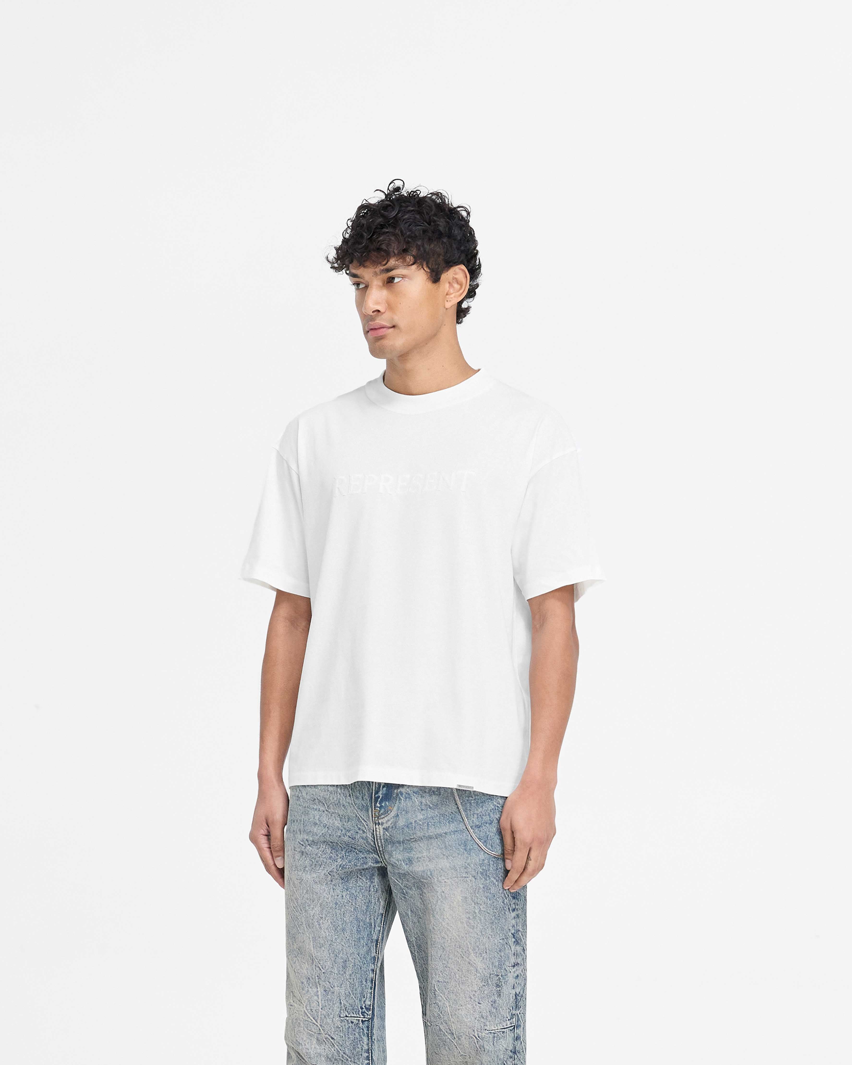 Serif Logo T-Shirt - Flat White | Stylish Graphic Tee for Casual Wear & Everyday Outfits