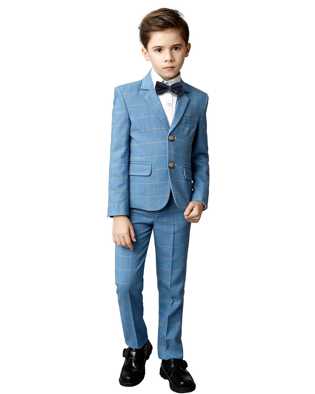 **YuanLu Boys Suit Set - Formal Wedding Ring Bearer Outfit, Kids Graduation Dress, Boys Blazer & Pants Set - Perfect for Weddings, Graduations & Special Occasions**