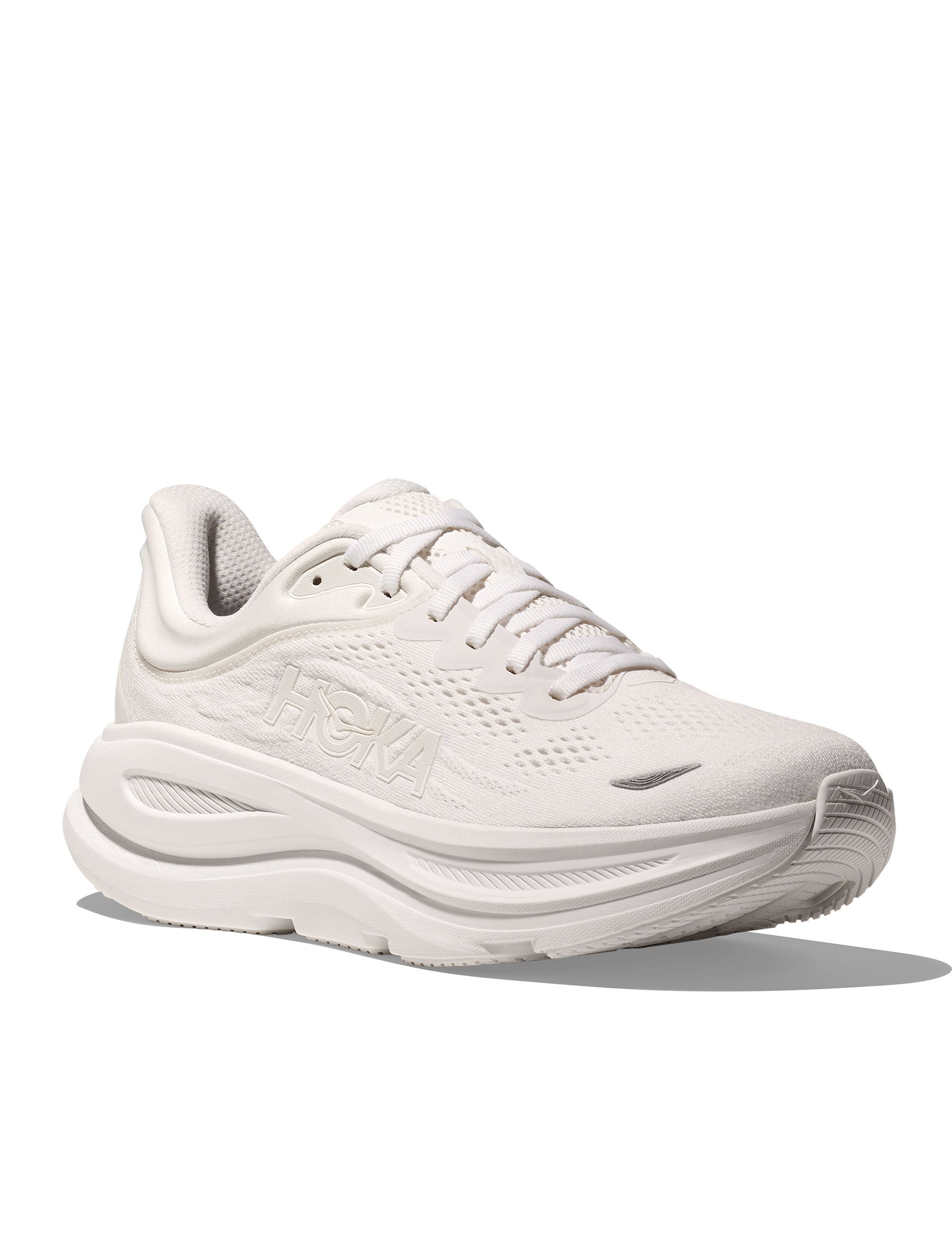 Hoka Bondi 9 Running Shoes for Women - White (1162012) | Cushioned Comfort for Long Distance Running & Walking | Perfect for Road Running, Jogging & Daily Wear