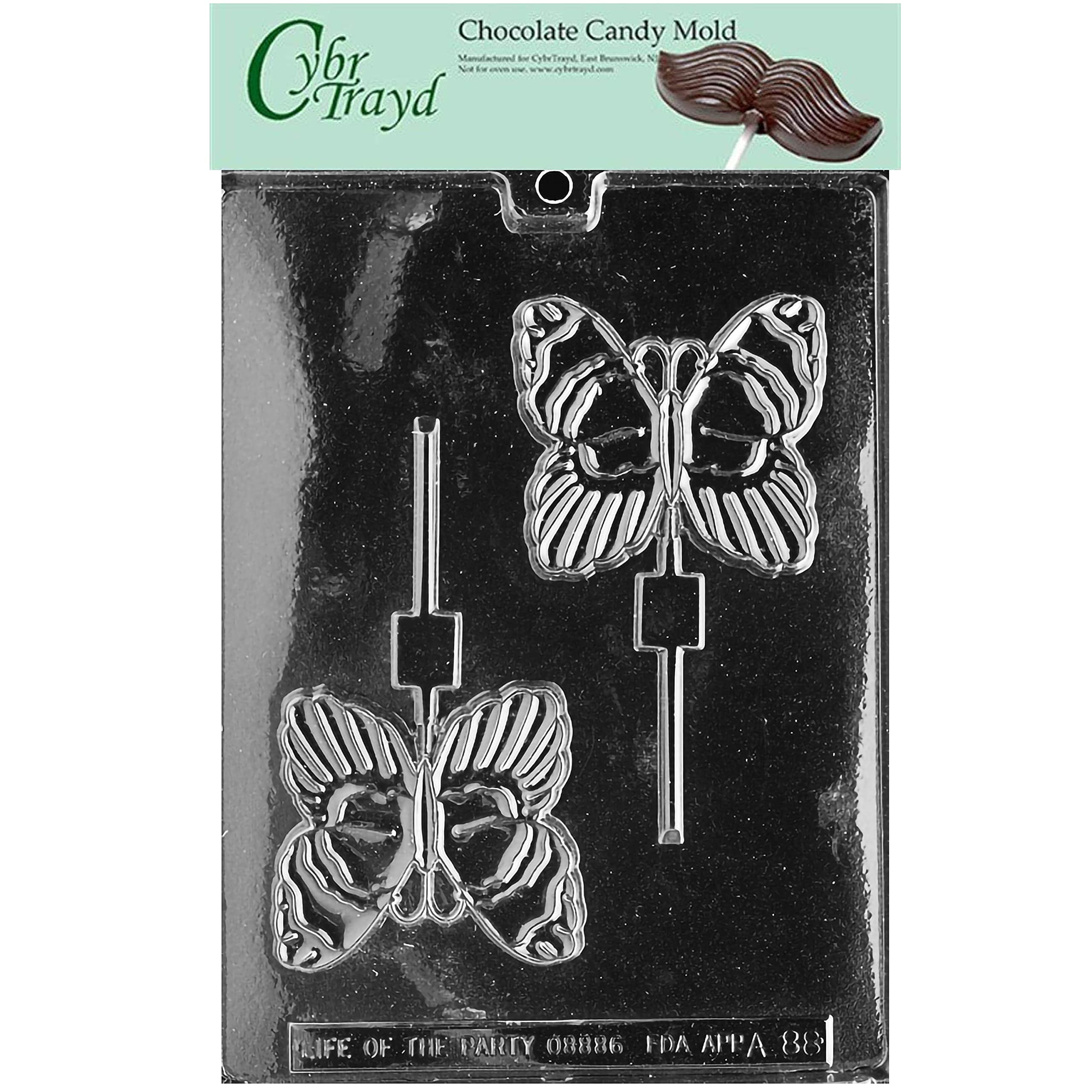 Butterfly Lollipop Chocolate Candy Mold - Silicone Baking Mold for Homemade Chocolates, Candies, Cake Decorations - Perfect for Birthday Parties, Baby Showers & DIY Gifts