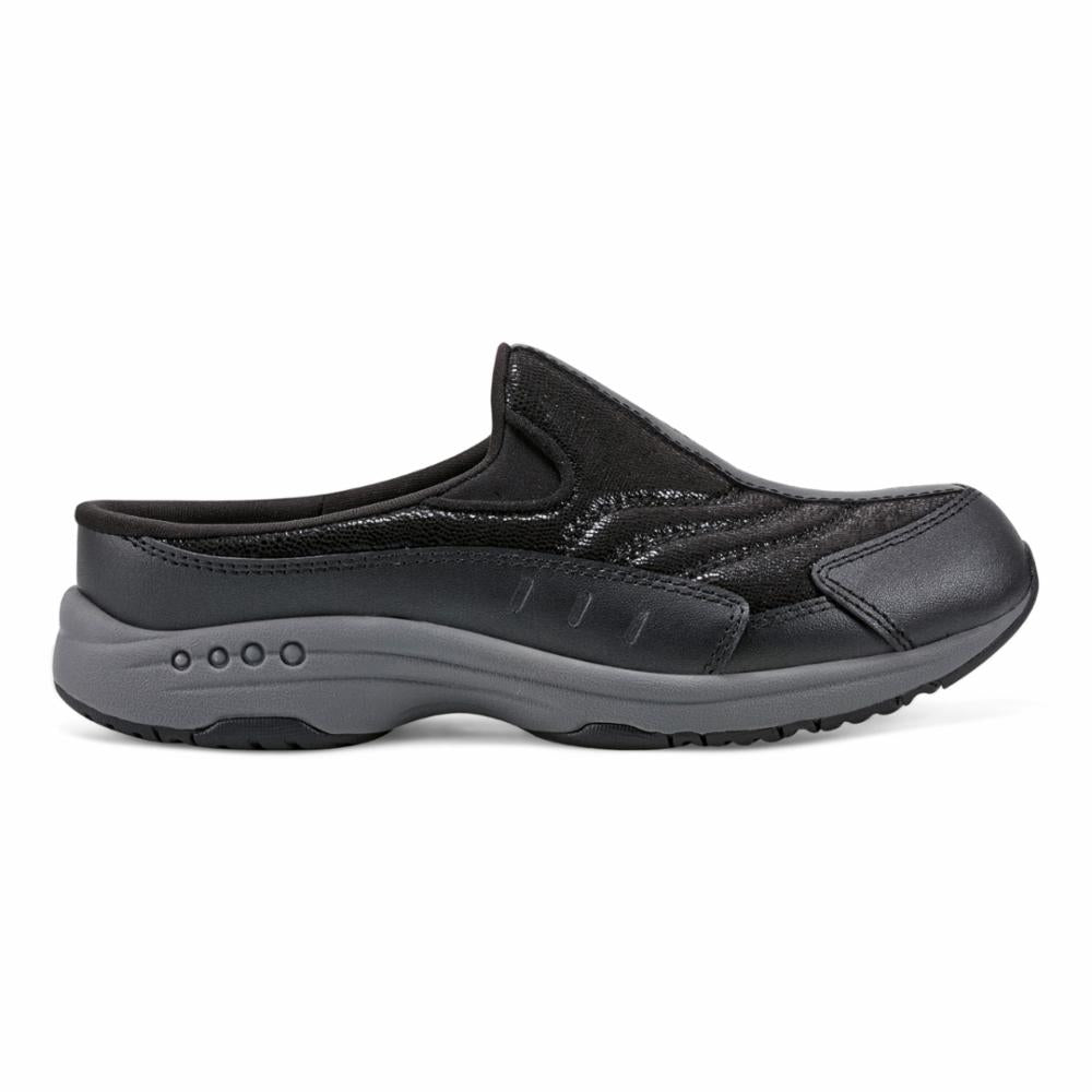 Easy Spirit Women's Ttime731 Black M - Comfortable Walking Shoes for Women, Slip-On Loafers with Cushioned Insoles - Perfect for Work, Travel & Everyday Wear