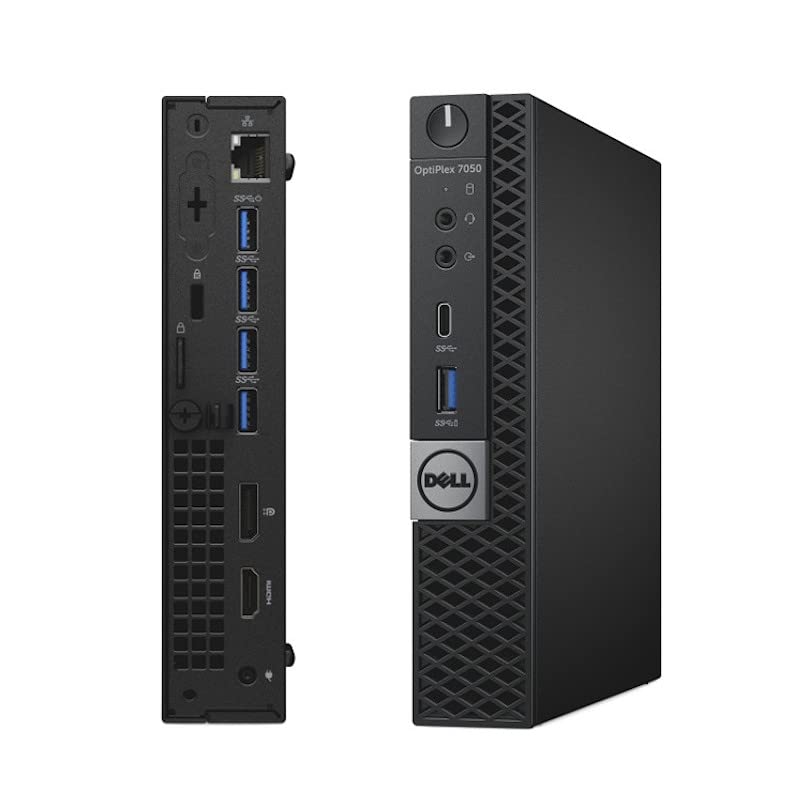 Refurbished Dell Optiplex 7050 Micro Tower - 7th Gen Intel Core i5-7500T Quad-Core Processor, 16GB DDR4 RAM, 500GB HDD, WiFi AC 8265, Bluetooth, Windows 10 Pro | Perfect for Home Office, Small Business & Remote Work