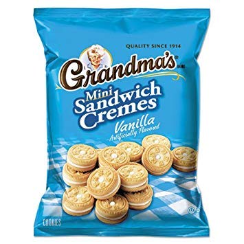 Mini Vanilla Crème Sandwich Cookies - 3.71oz (24 Pack) | Delicious Snacks for Parties, Office & School Lunch Boxes