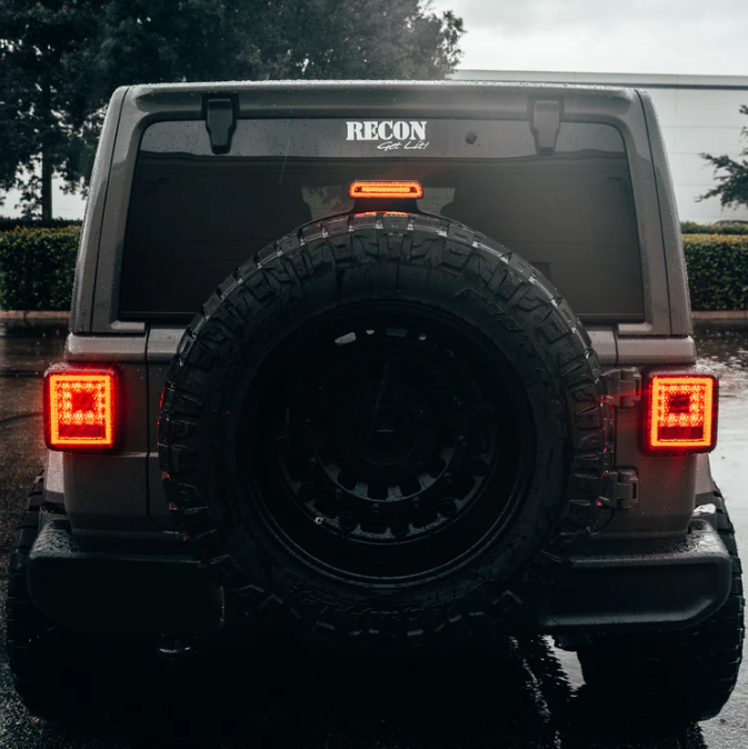 Jeep Wrangler JL (2018-2024) Ultra High Power Red OLED 3rd Brake Light Kit - Clear Lens for Enhanced Visibility & Safety - Perfect for Off-Roading & Night Driving