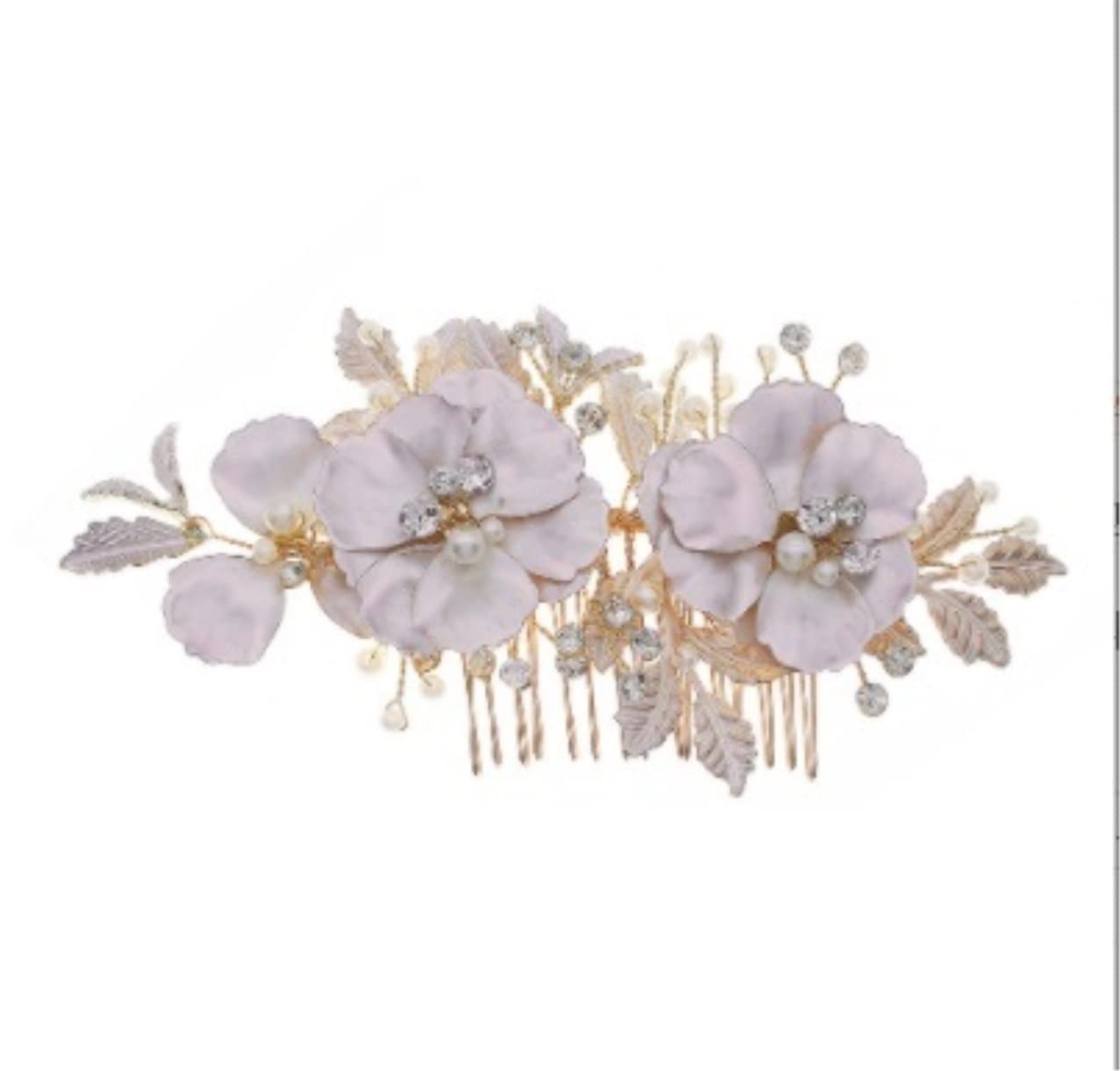 Crystal Rhinestone Pearl Bridal Hair Comb for Women - Elegant Wedding Hair Jewelry & Bride Hair Side Comb - Perfect for Weddings, Prom, and Special Occasions