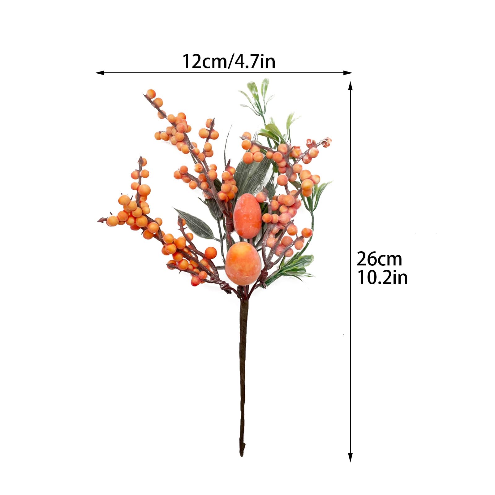 4Pcs 10.2 Inch Artificial Easter Egg Tree Branches Floral Stems - Pastel Blue Easter Eggs & Berries Spring Flower Picks for Home Decor, Vase Centerpiece, Wreath, Easter Table Setting (26cm/10in) - Perfect for Spring Parties, Easter Celebrations & Seasonal Home Decoration