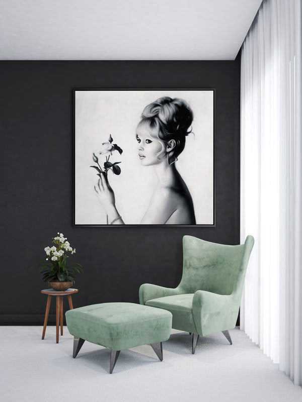 Brigitte Canvas Art Print - Handmade Wall Decor for Living Room, Bedroom & Office - Perfect for Home & Office Decor